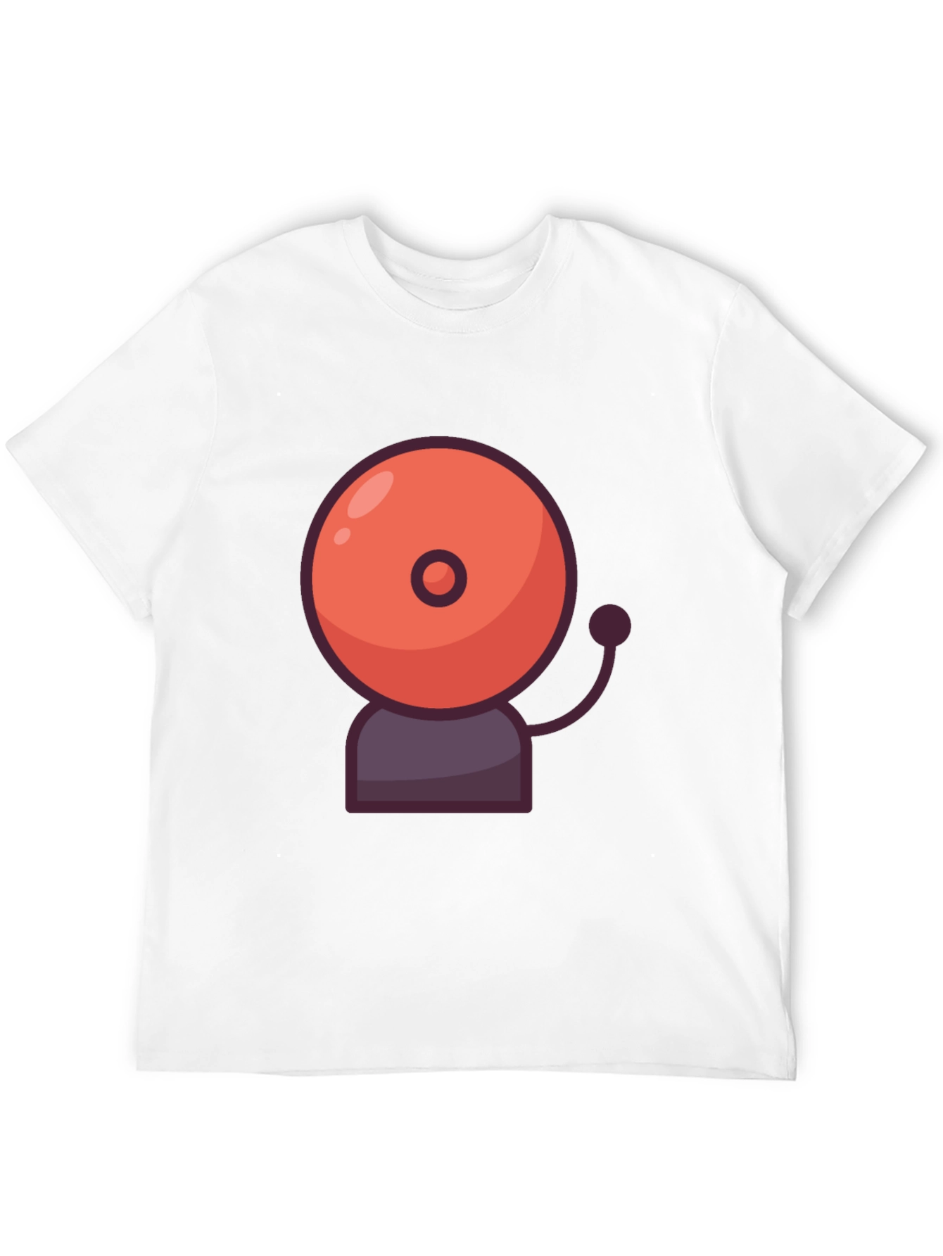 Ringing School Bell Graphic Tee - Black Cotton T-Shirt