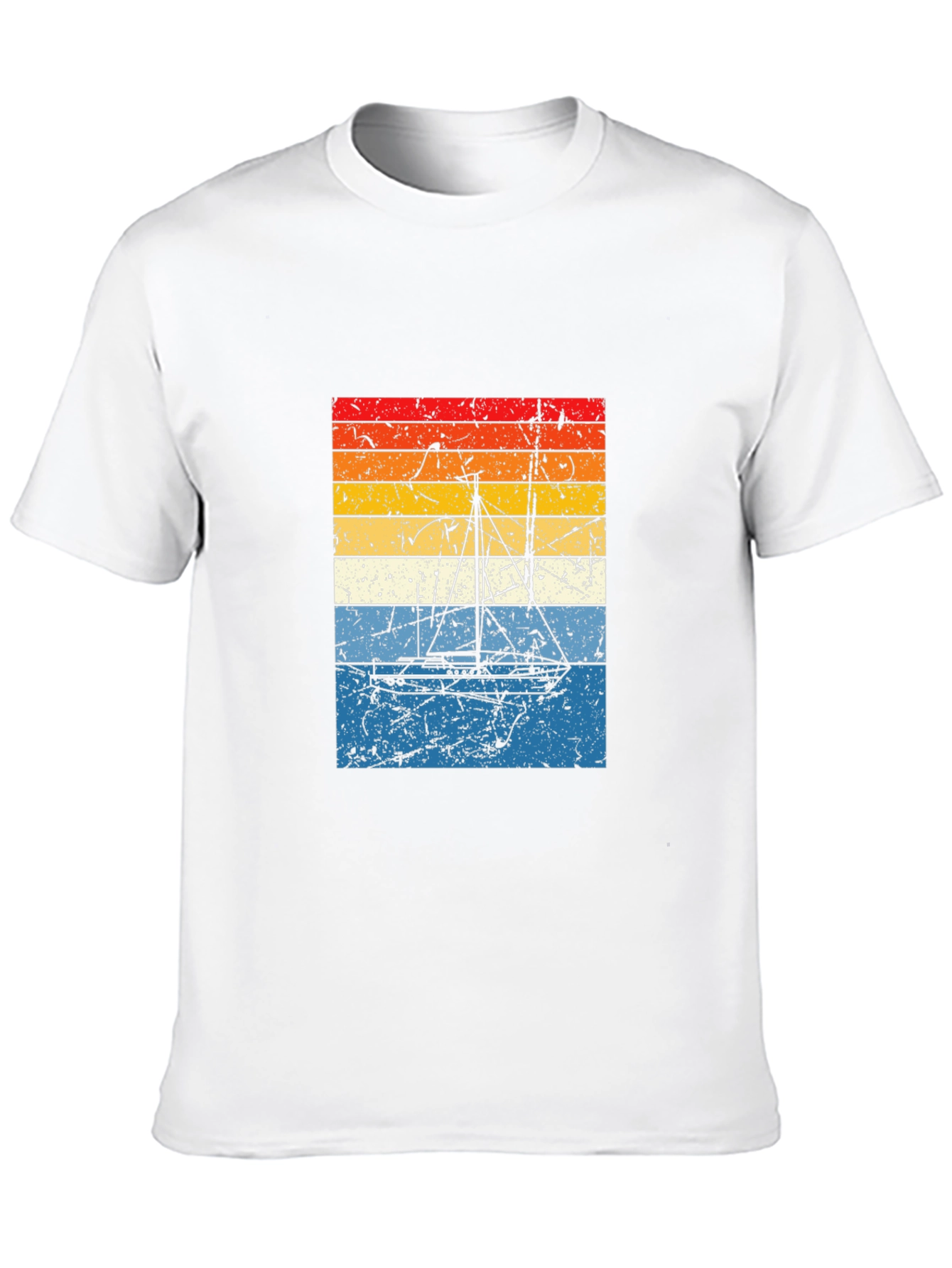 Retro Sunset Sailboat Graphic Tee