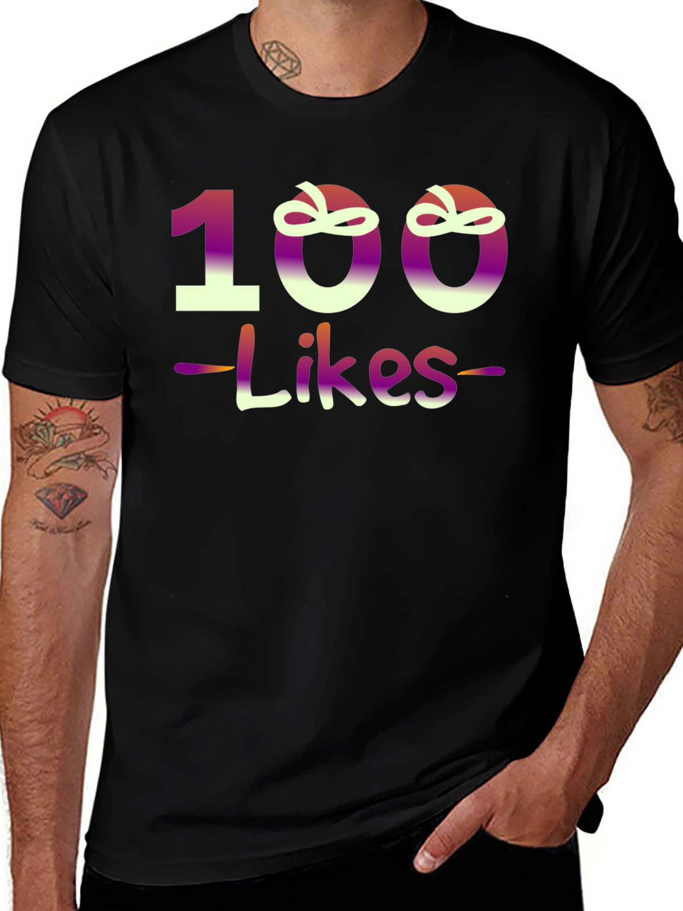 100 Likes Graphic T-Shirt - Trendy Design