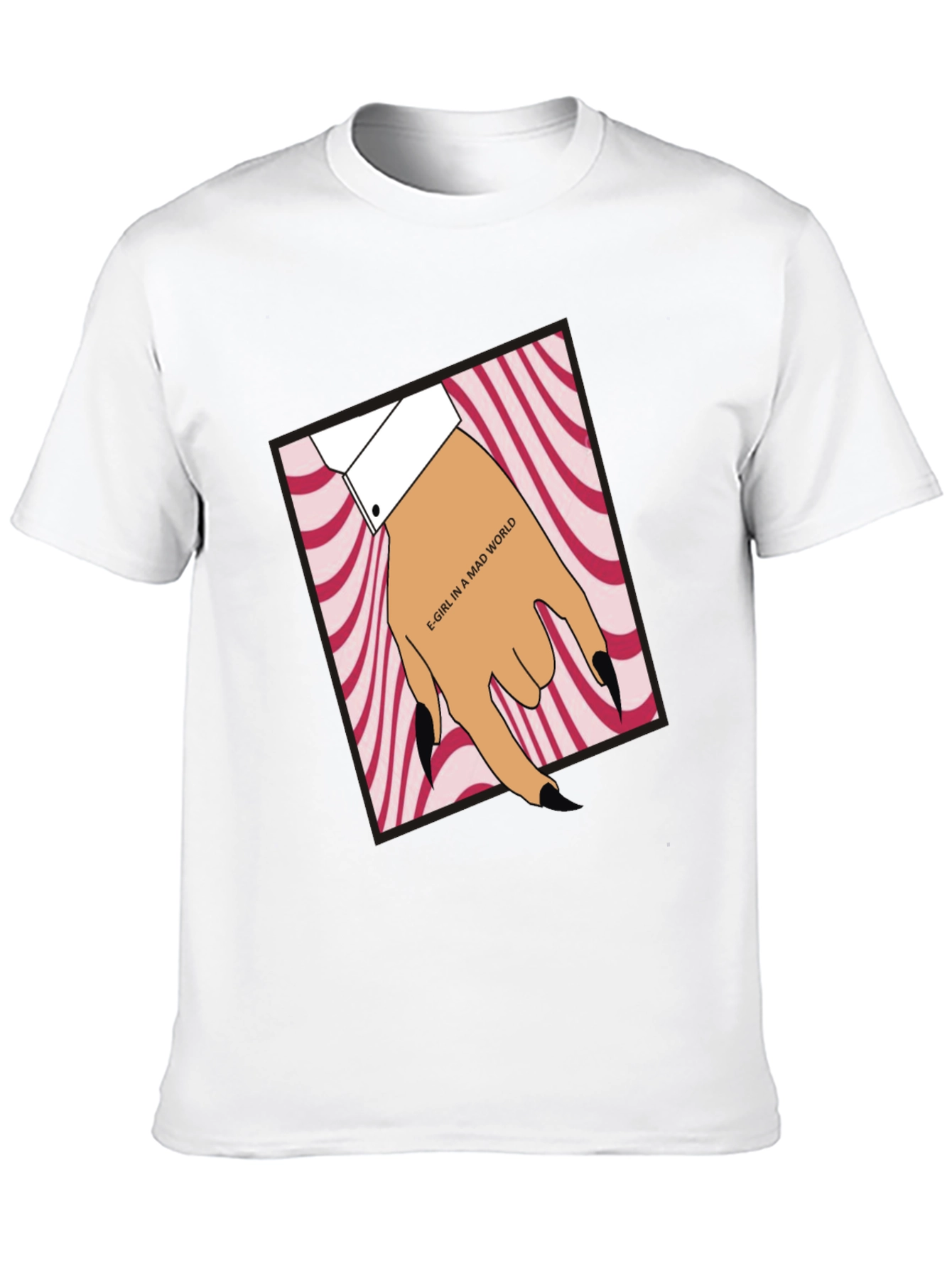 E-Girl in a Mad World Black T-Shirt