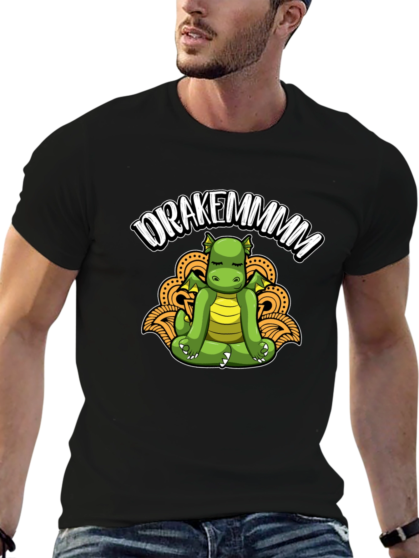 Drakemmmm Dragon Meditating T-Shirt