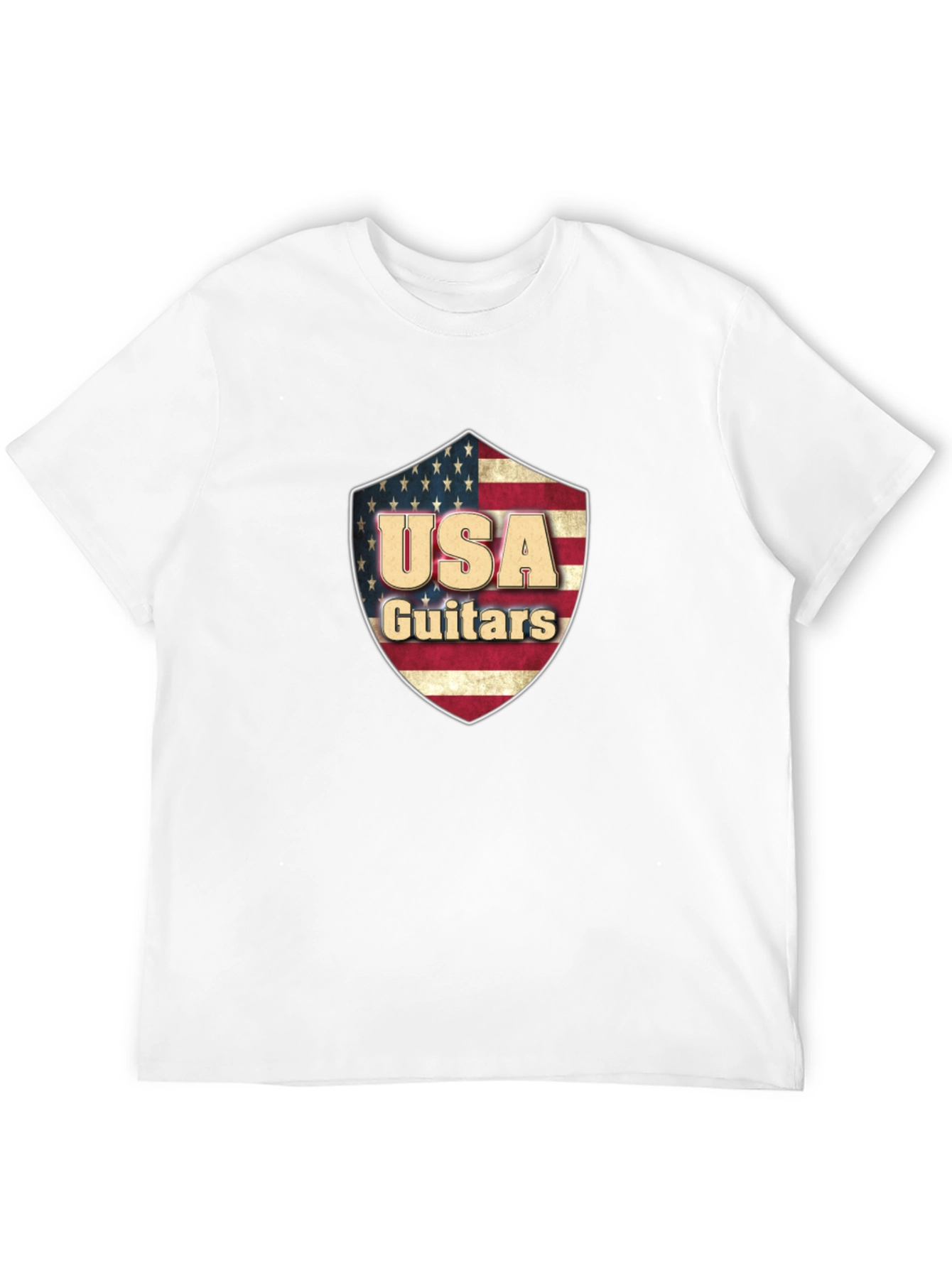 USA Guitars Shield Graphic Black T-Shirt
