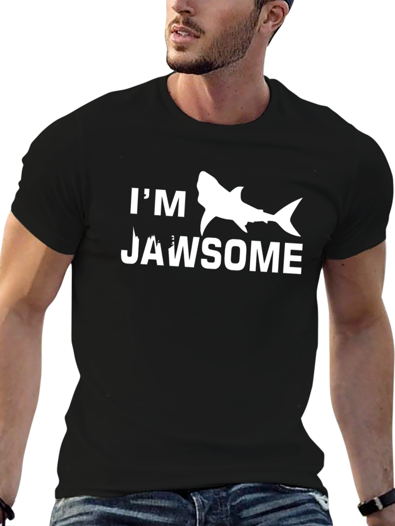 Jawsome Shark Graphic T-Shirt - Novelty Humor Tee