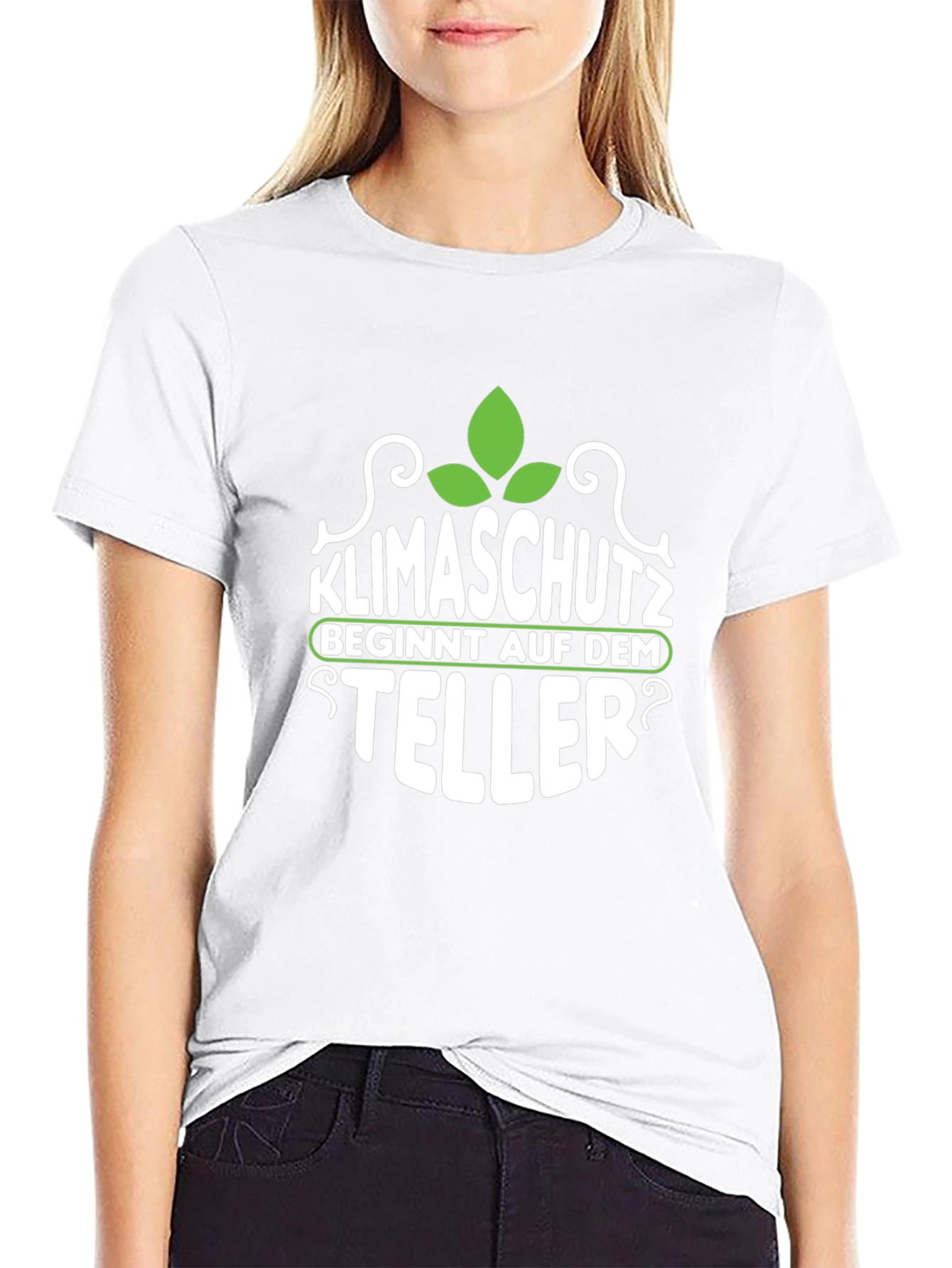 Klimaschutz Begins With What You Eat Black Tee