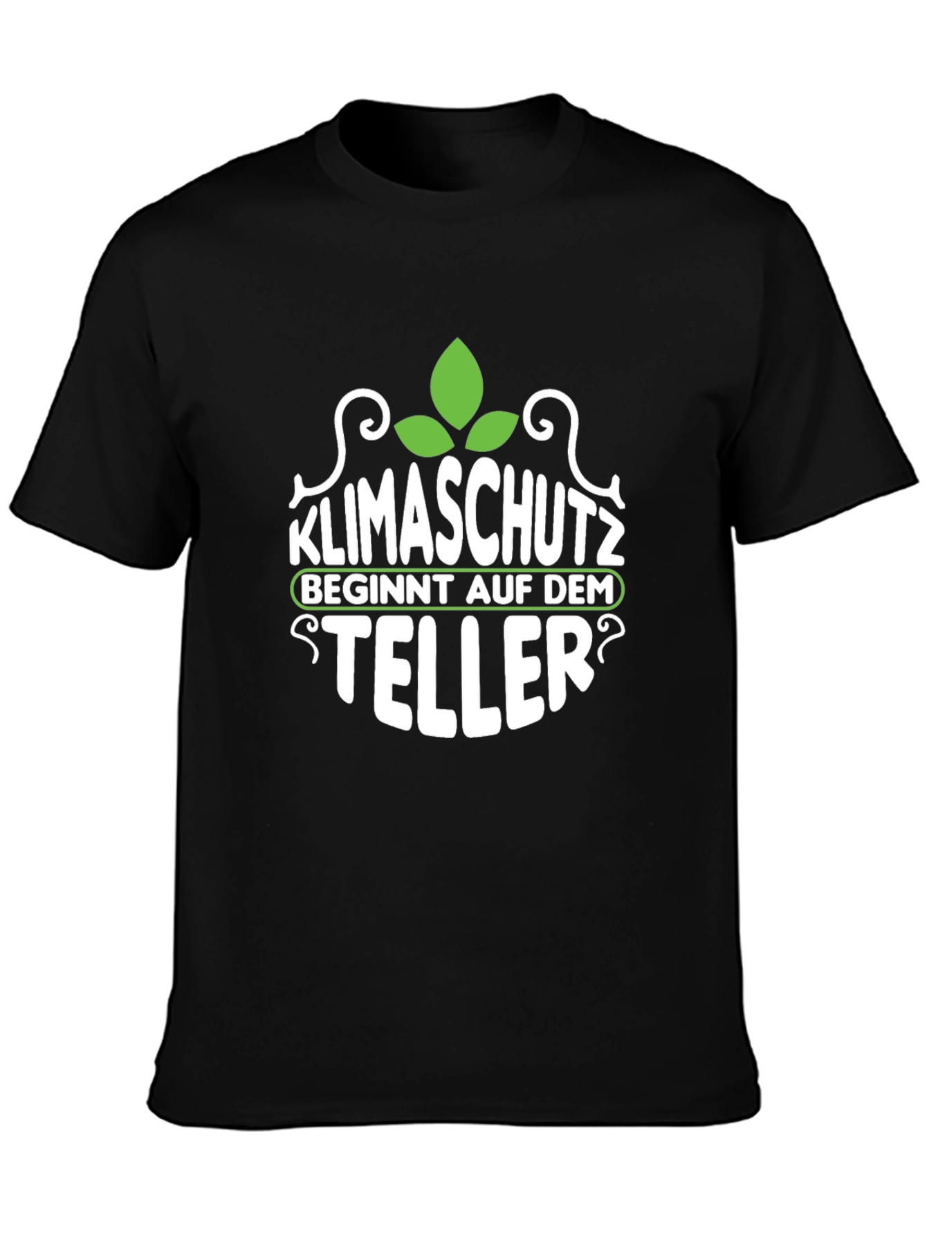 Klimaschutz Begins With What You Eat Black Tee