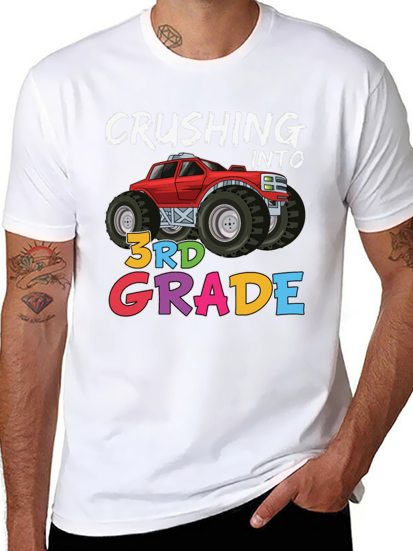 Crushing Into 3rd Grade Monster Truck T-Shirt