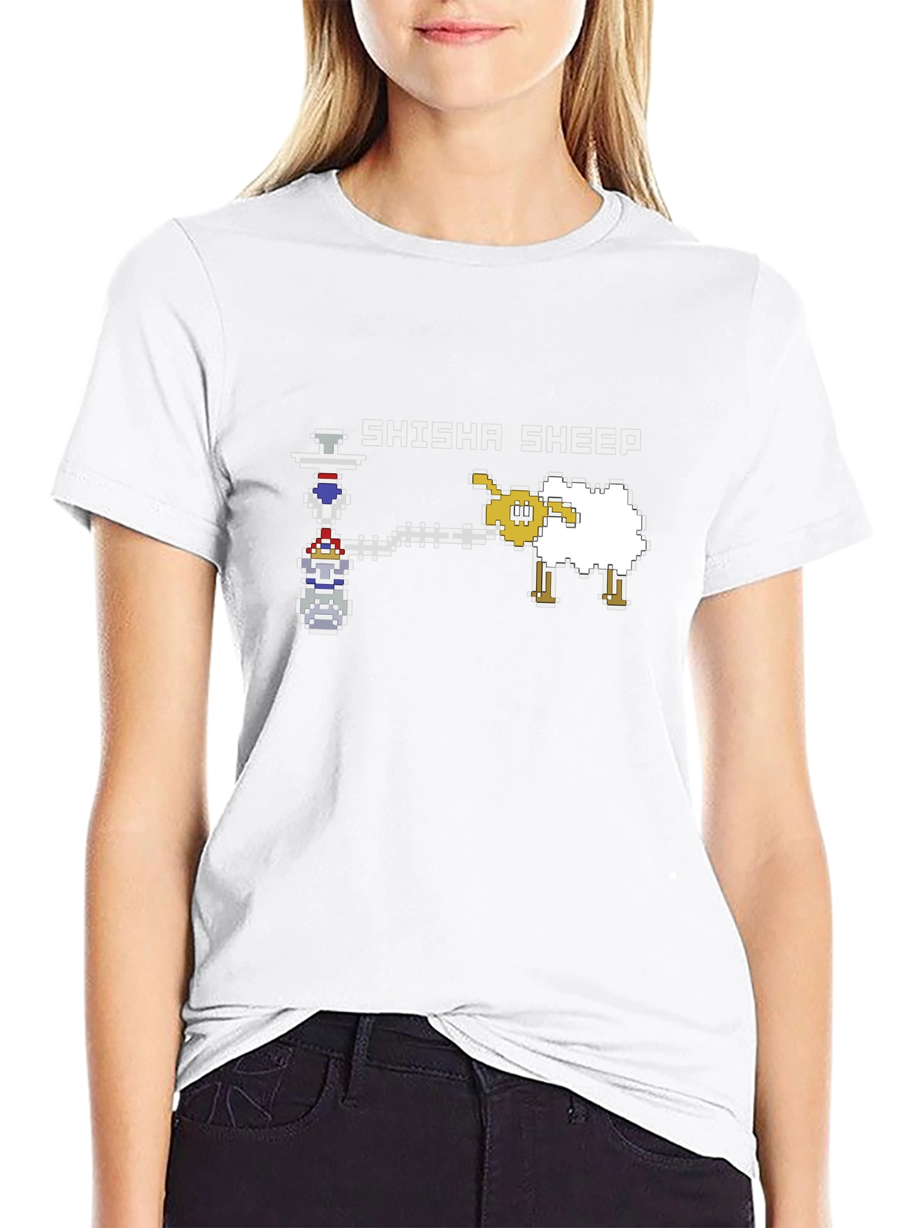 Shisha Sheep Graphic Black T-Shirt