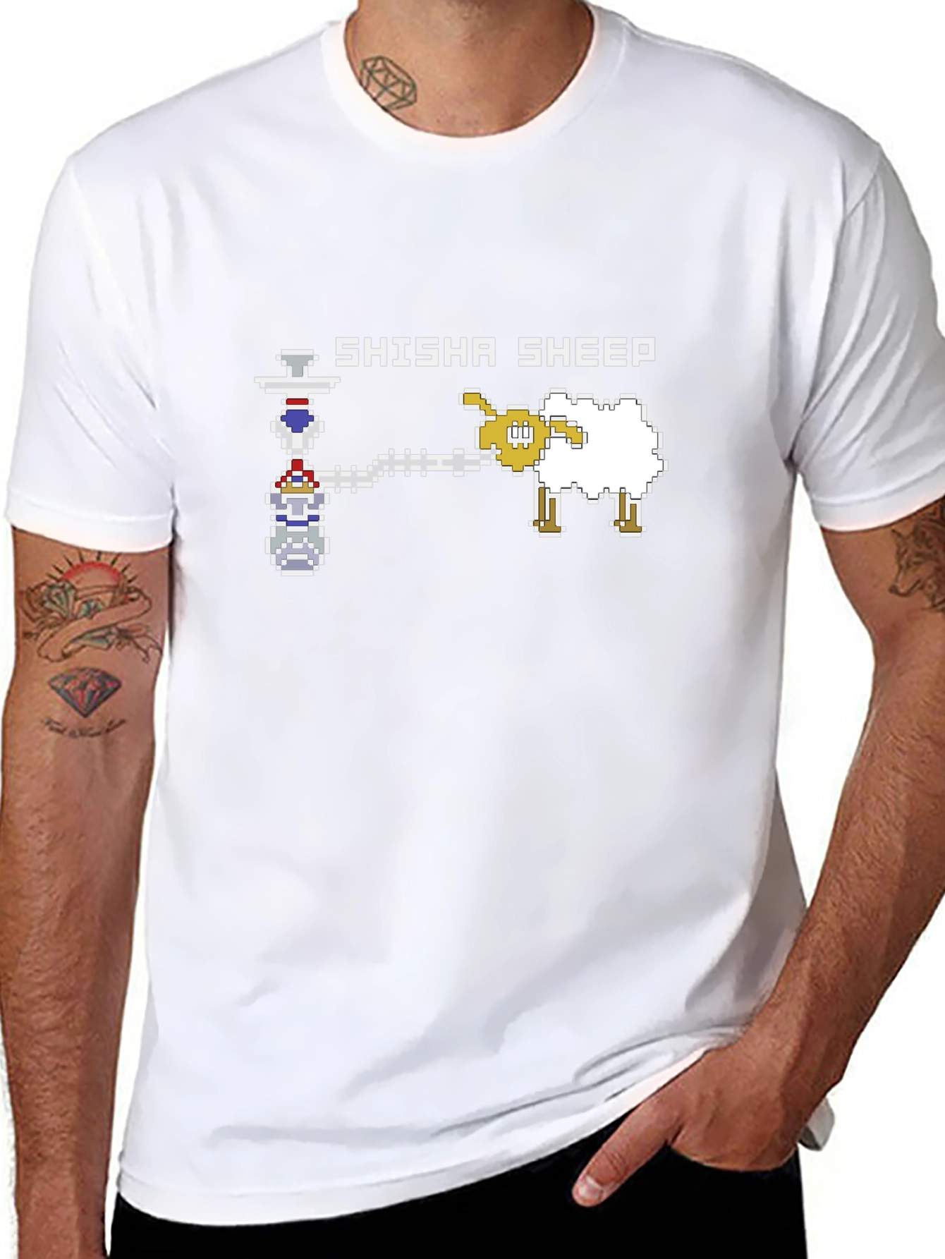 Shisha Sheep Graphic Black T-Shirt