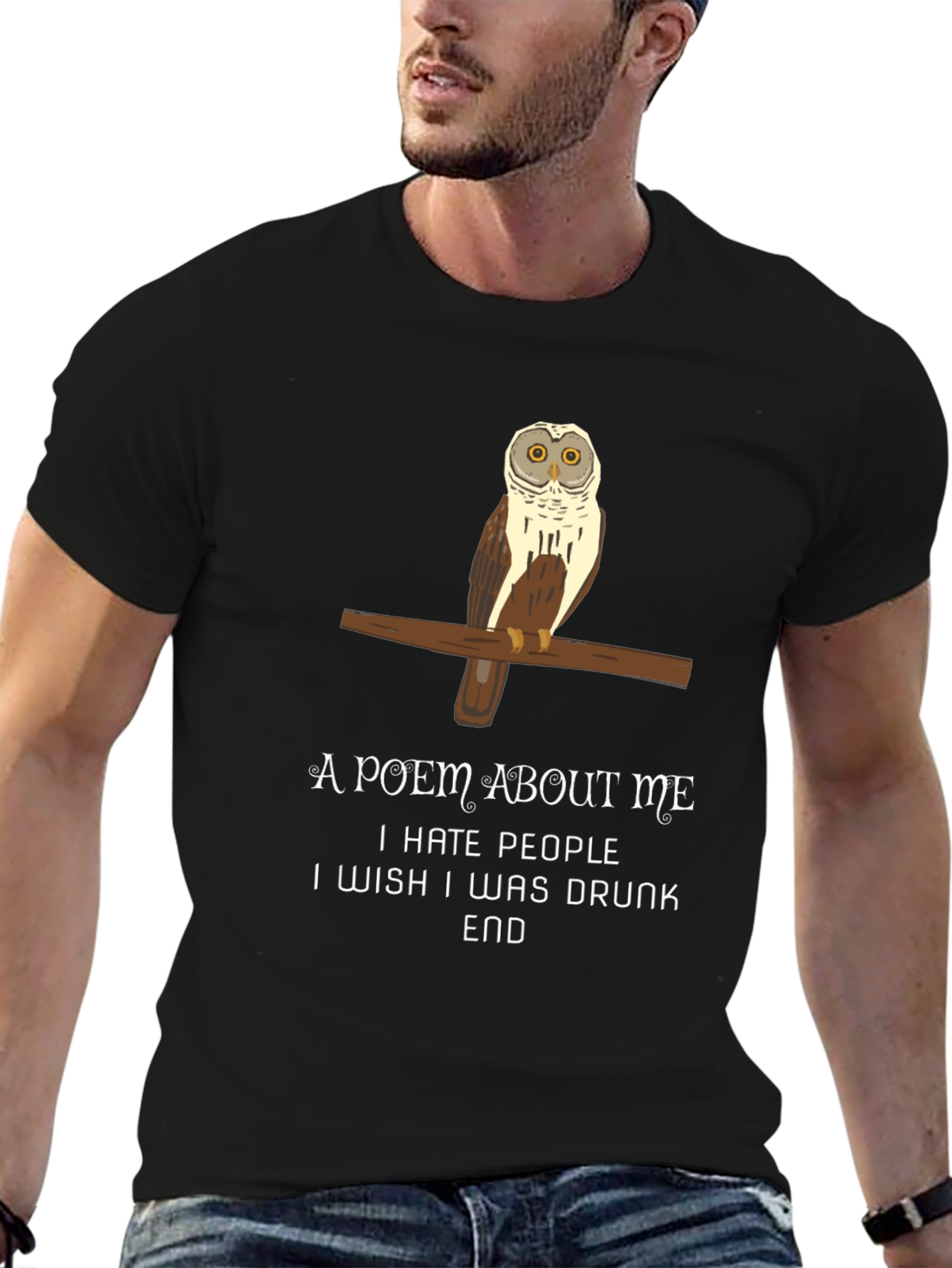Owl Poem T-Shirt - Funny Sarcastic Tee