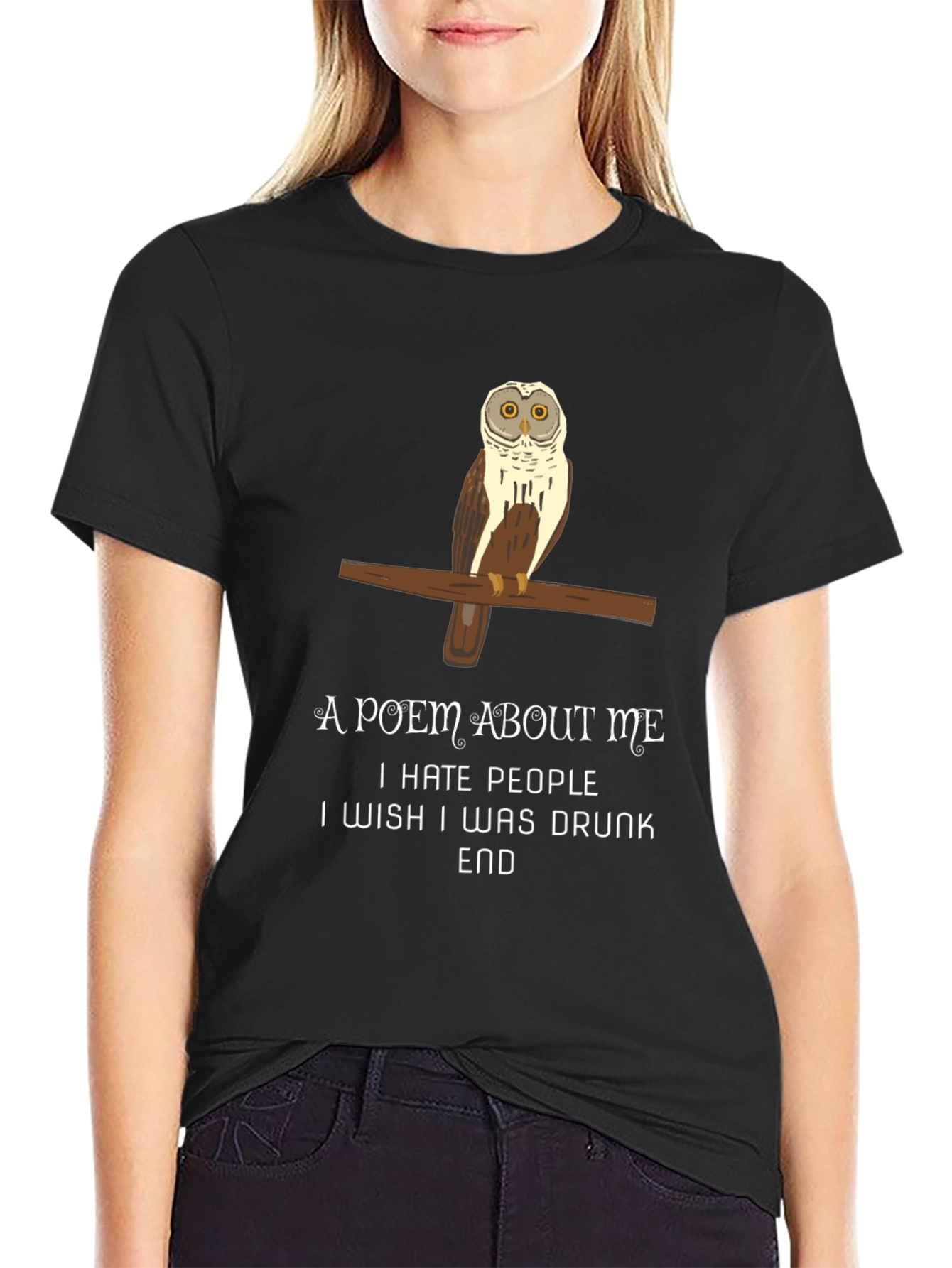 Owl Poem T-Shirt - Funny Sarcastic Tee