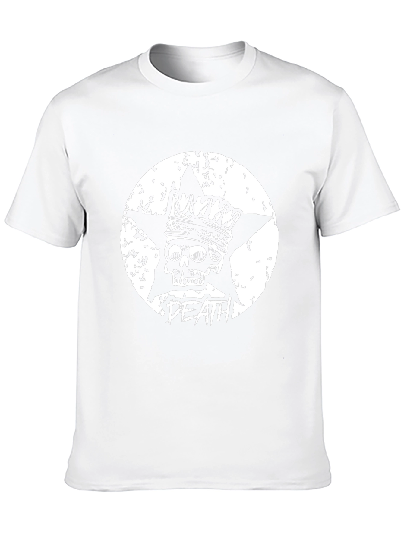 Skull Crown Death Star T-Shirt - Grunge Style