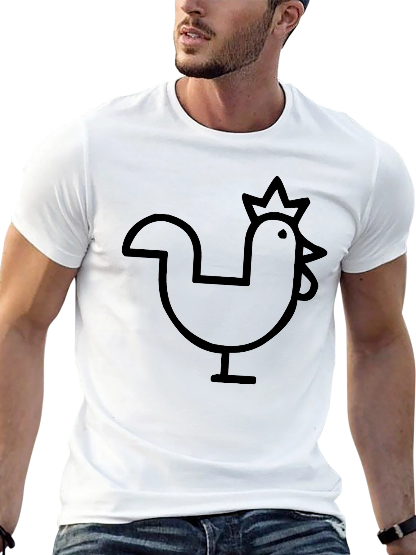 Black Chicken Graphic Tee - Casual Comfort