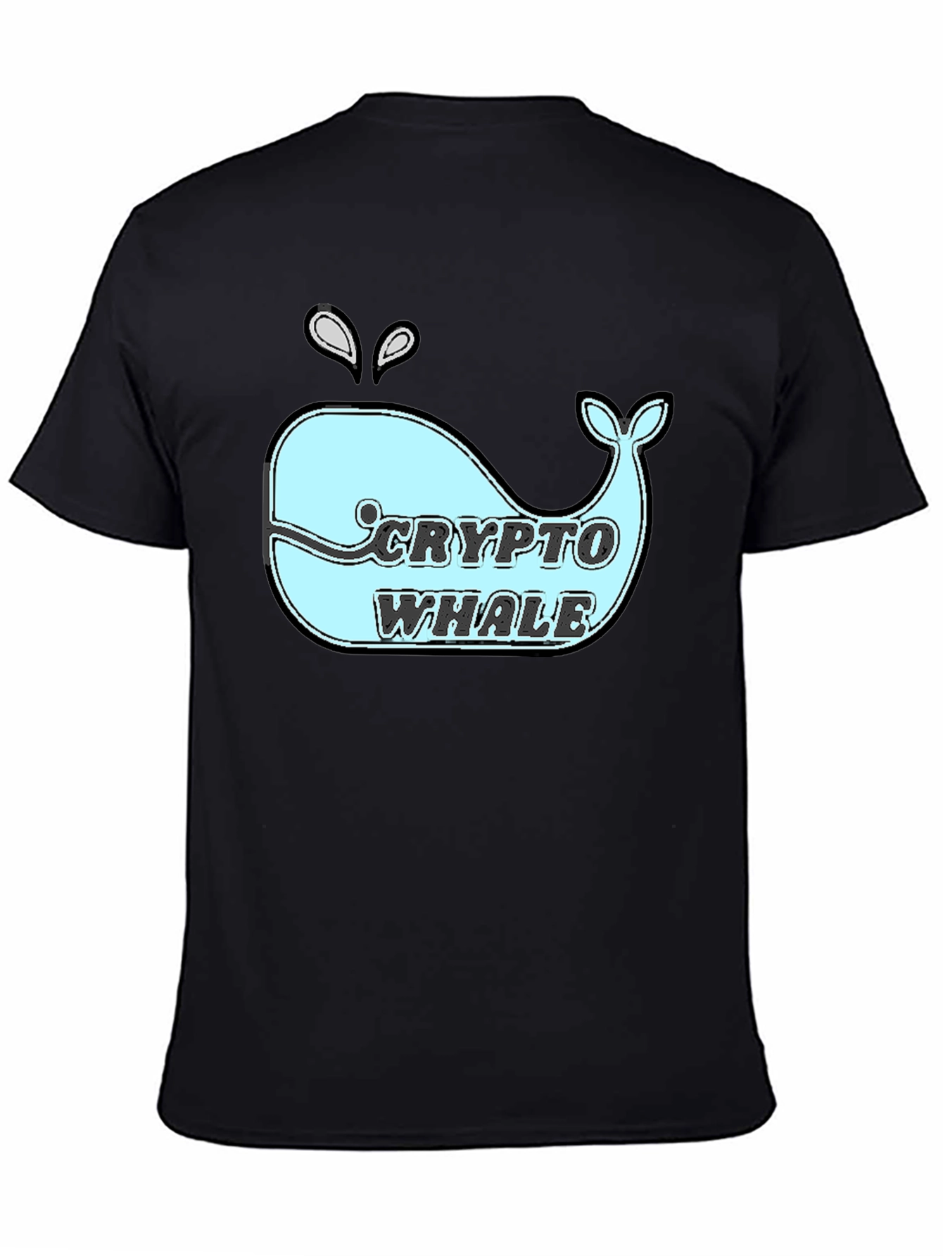 Crypto Whale T-Shirt - Black Cotton Tee