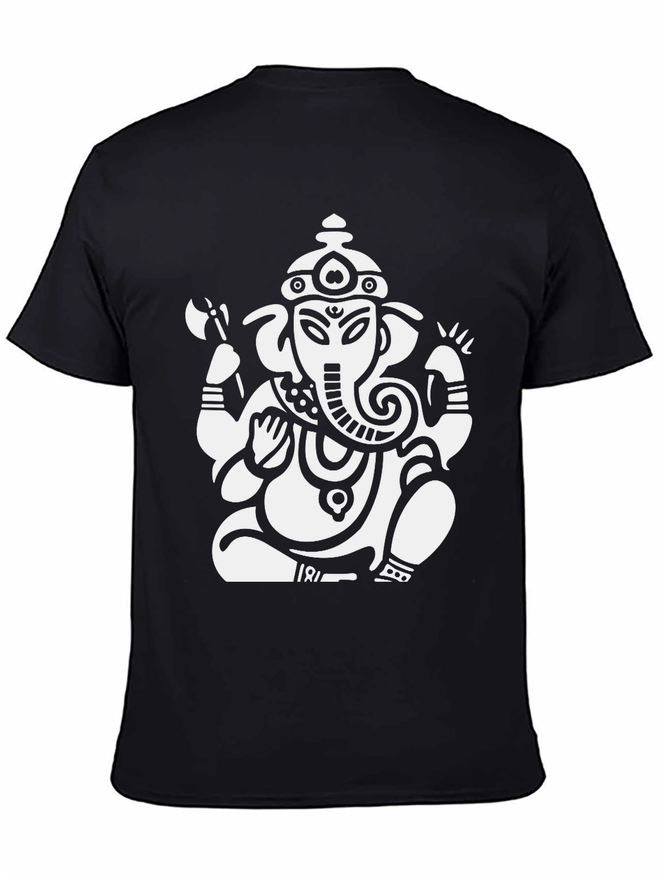 Ganesha Graphic Black T-Shirt - Hindu God Print