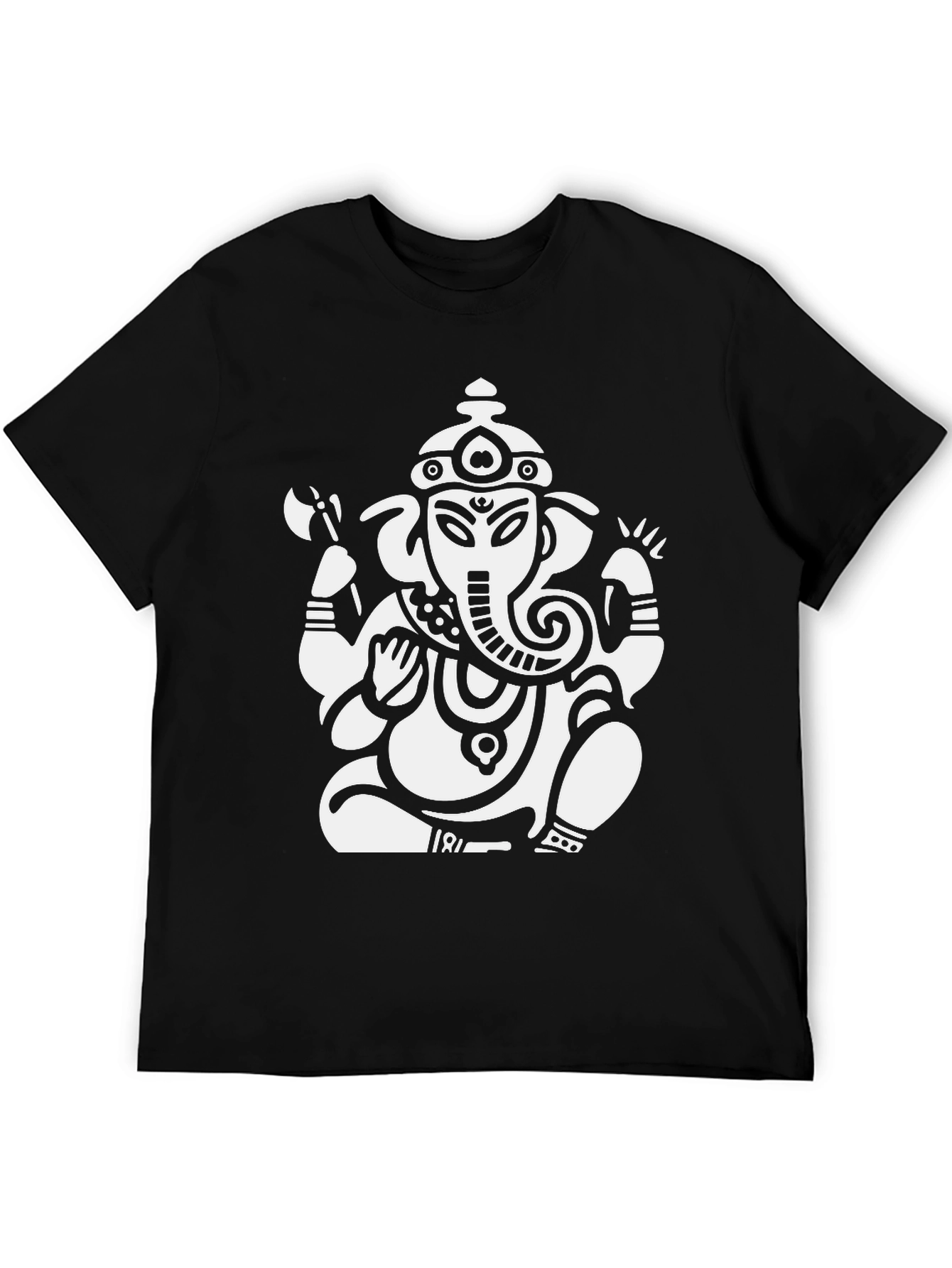 Ganesha Graphic Black T-Shirt - Hindu God Print
