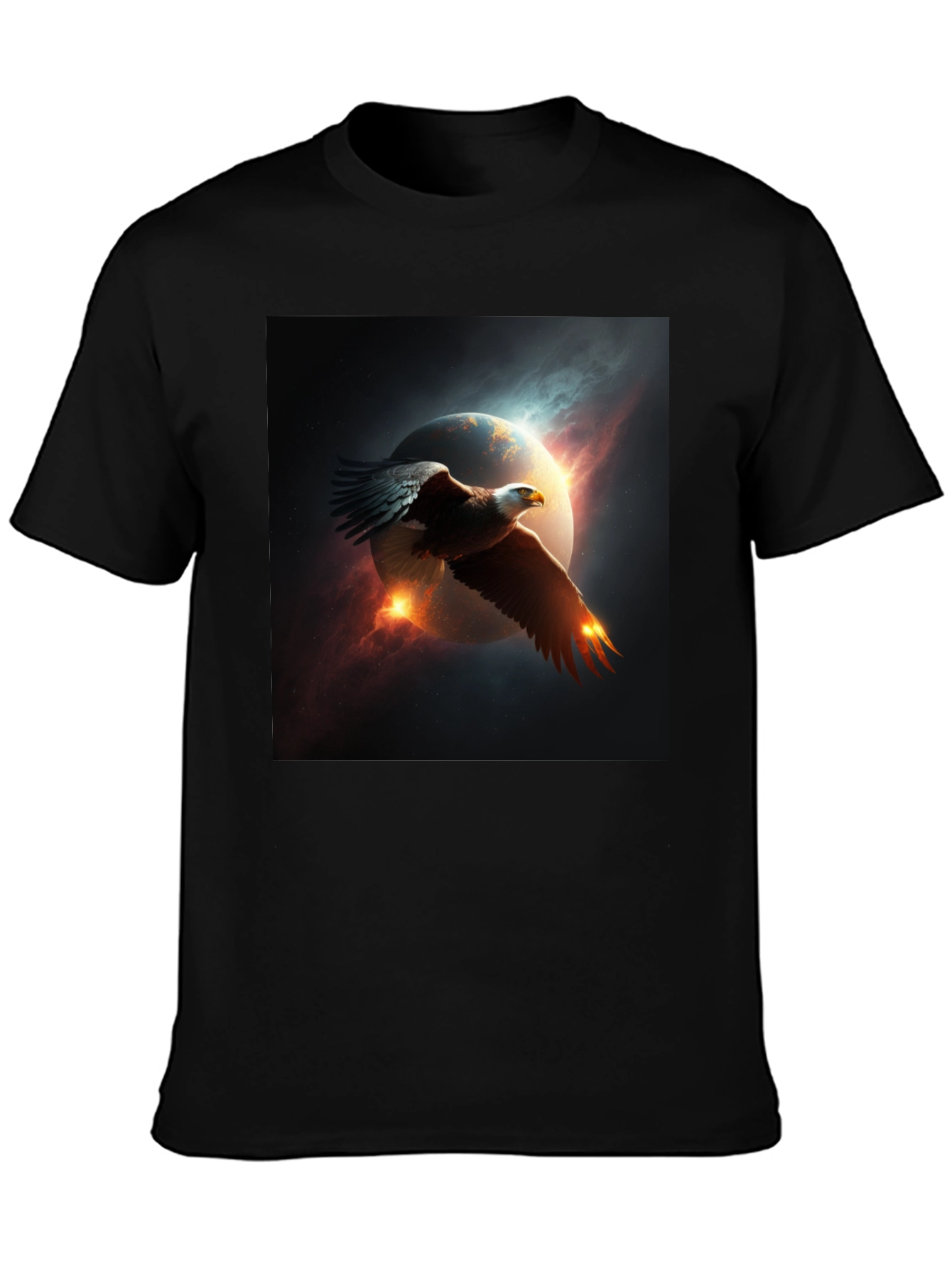 Eagle Space Graphic Black T-Shirt