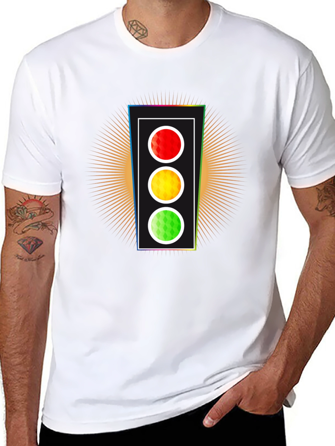 Traffic Light Graphic Tee - Stand Out Style