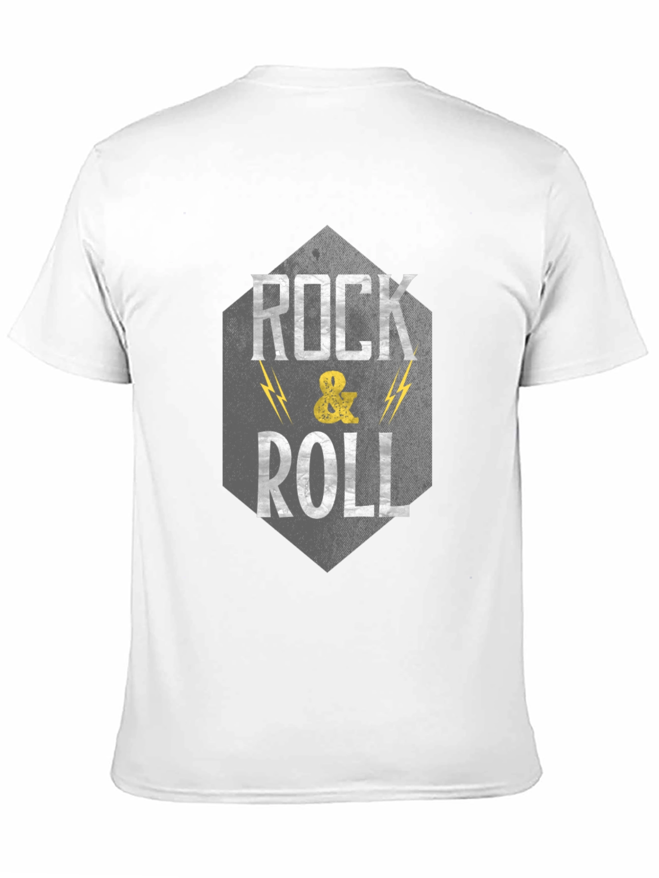Rock & Roll Graphic Print Black T-Shirt