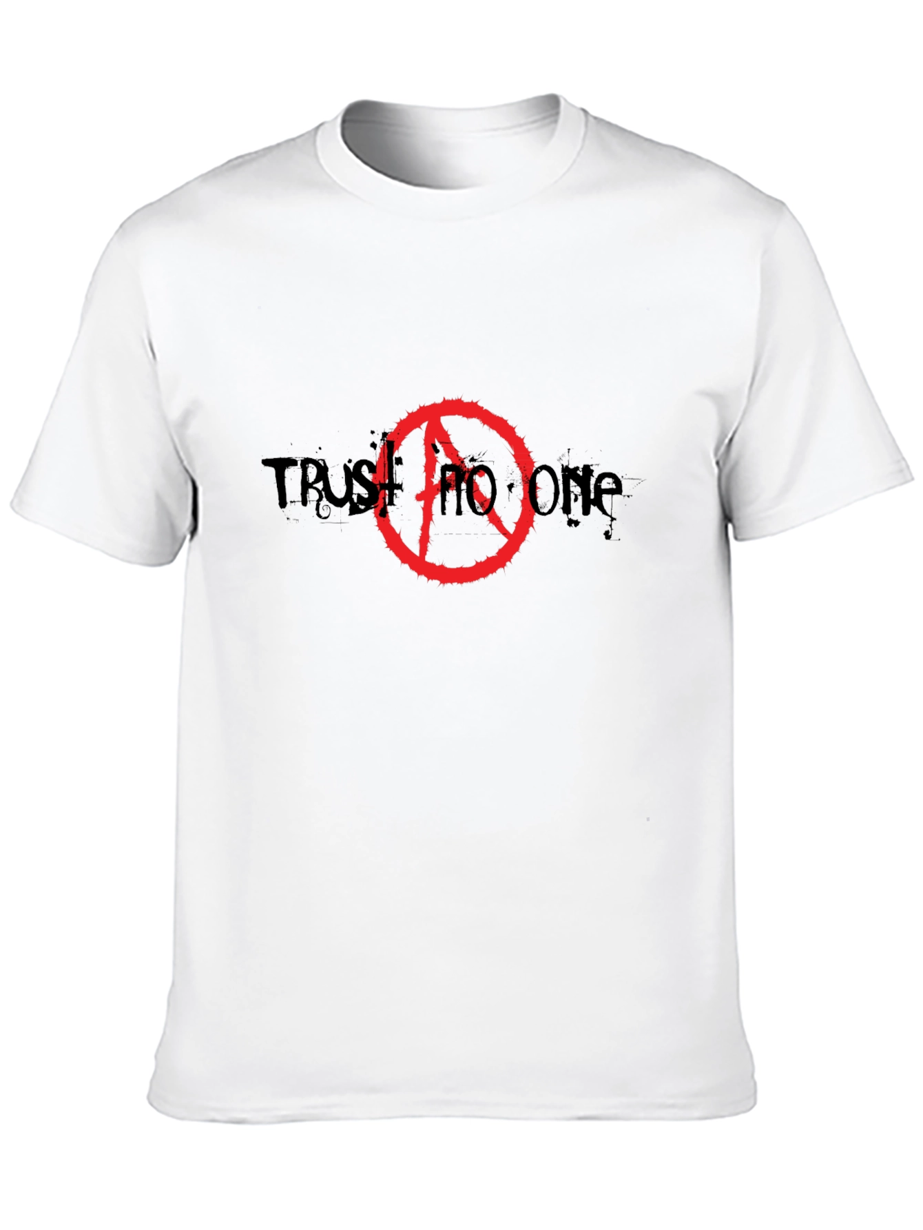 Trust No One Anarchy Symbol Black T-Shirt