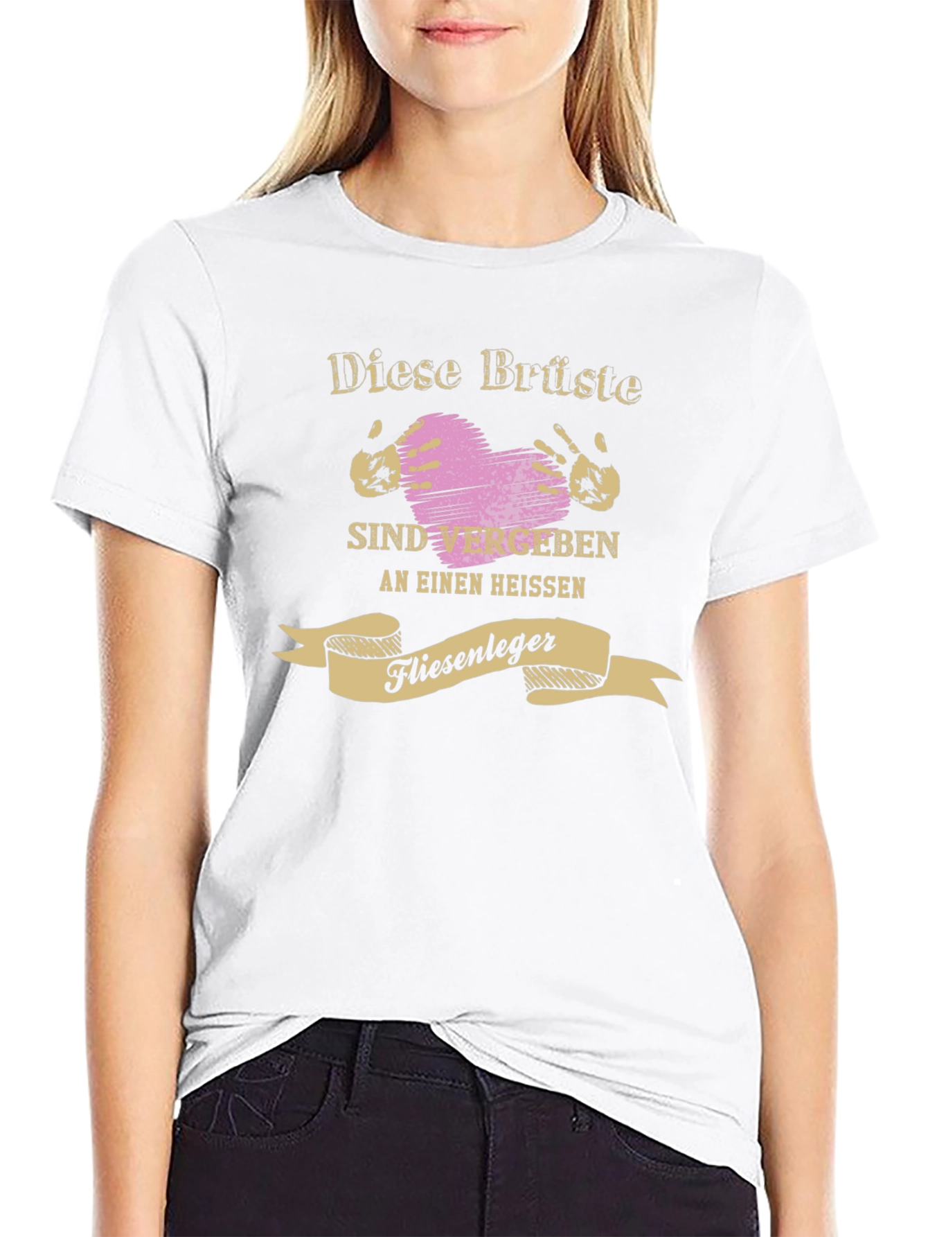 Funny German T-Shirt - Vergeben an Einen Heißen Fliesenleger