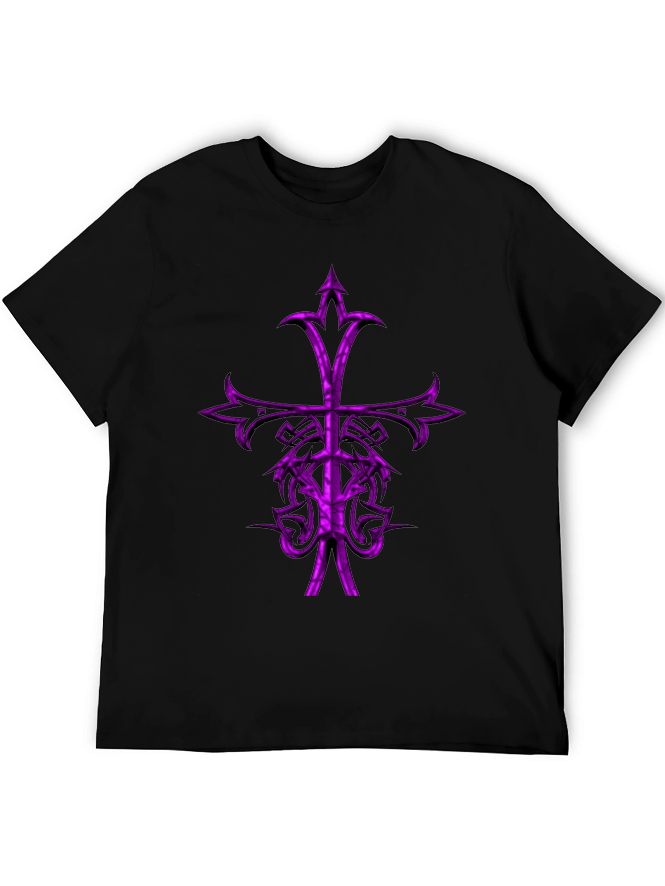 Gothic Purple Cross Graphic Tee