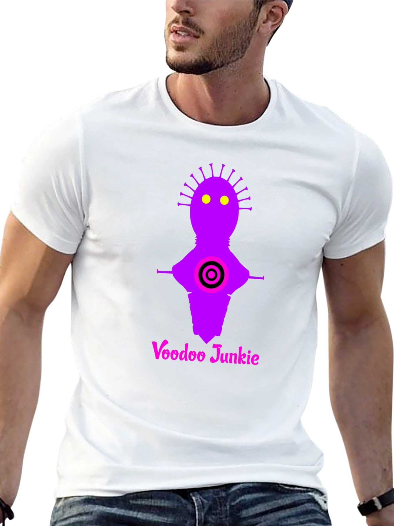Voodoo Junkie Graphic Tee - Black Cotton T-Shirt