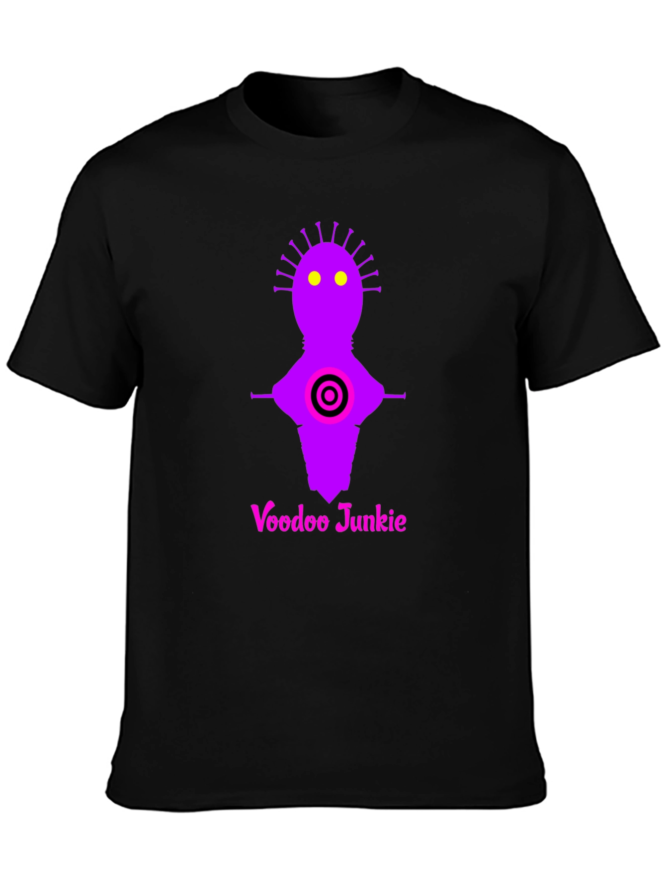 Voodoo Junkie Graphic Tee - Black Cotton T-Shirt