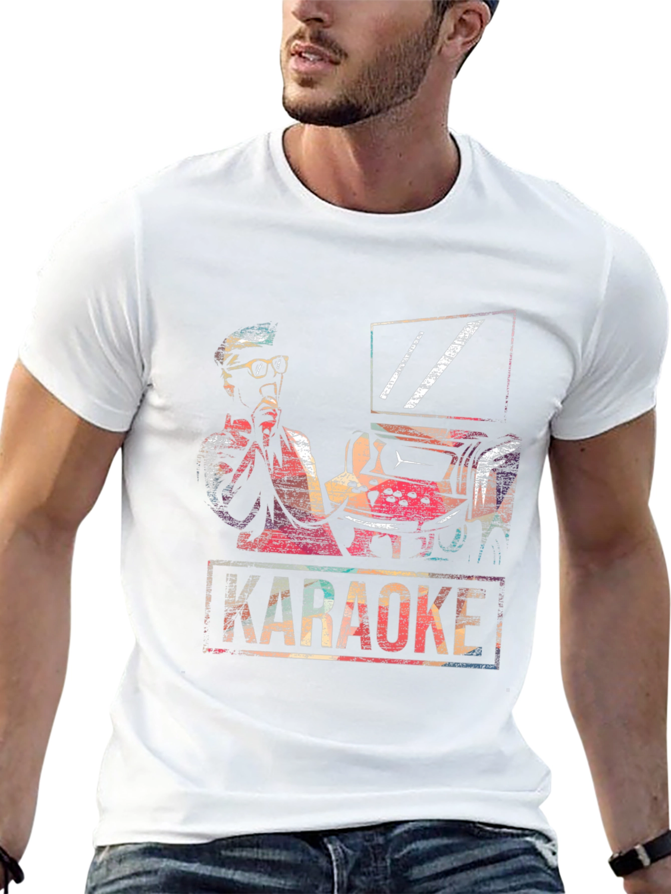 Karaoke Arcade T-Shirt - Retro Music Lover Tee