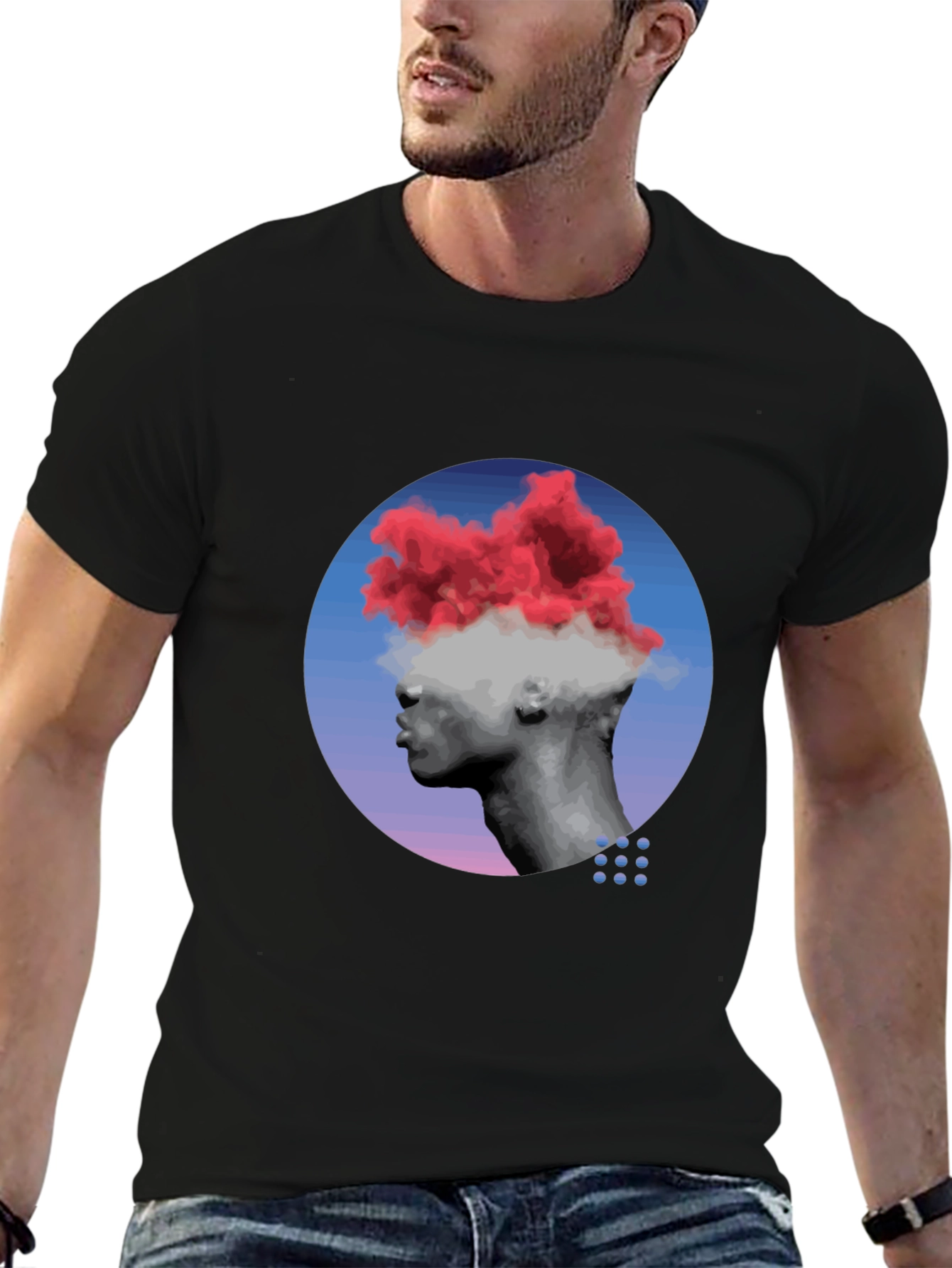 Abstract Head in the Clouds Graphic Tee