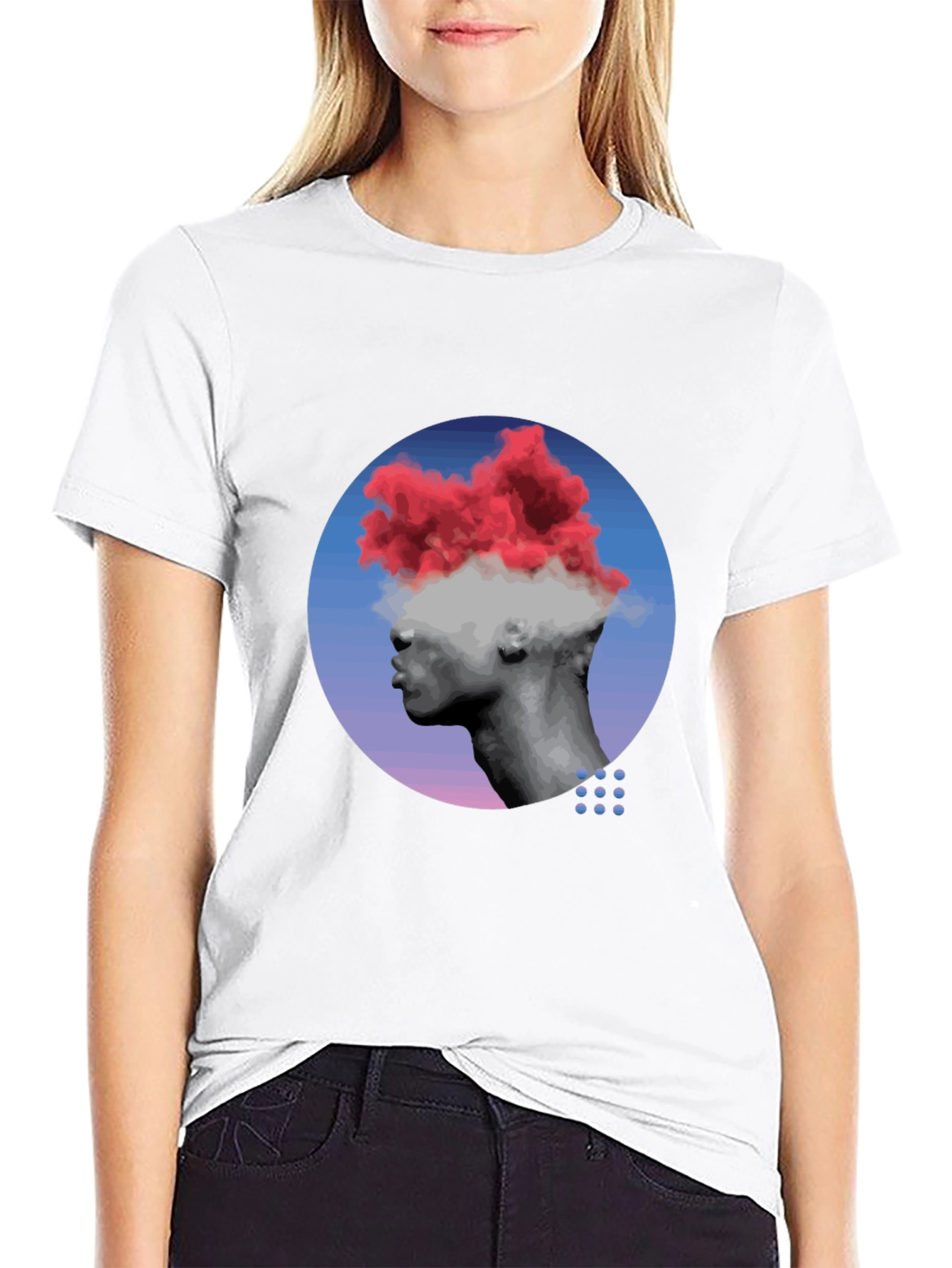 Abstract Head in the Clouds Graphic Tee