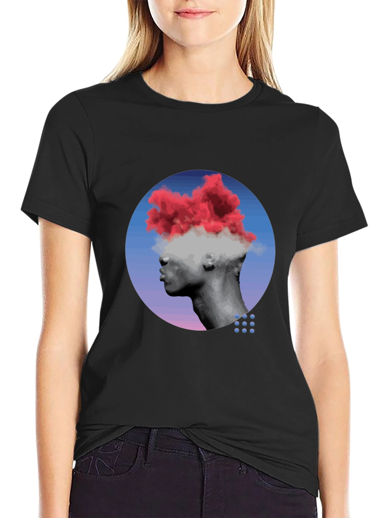 Abstract Head in the Clouds Graphic Tee