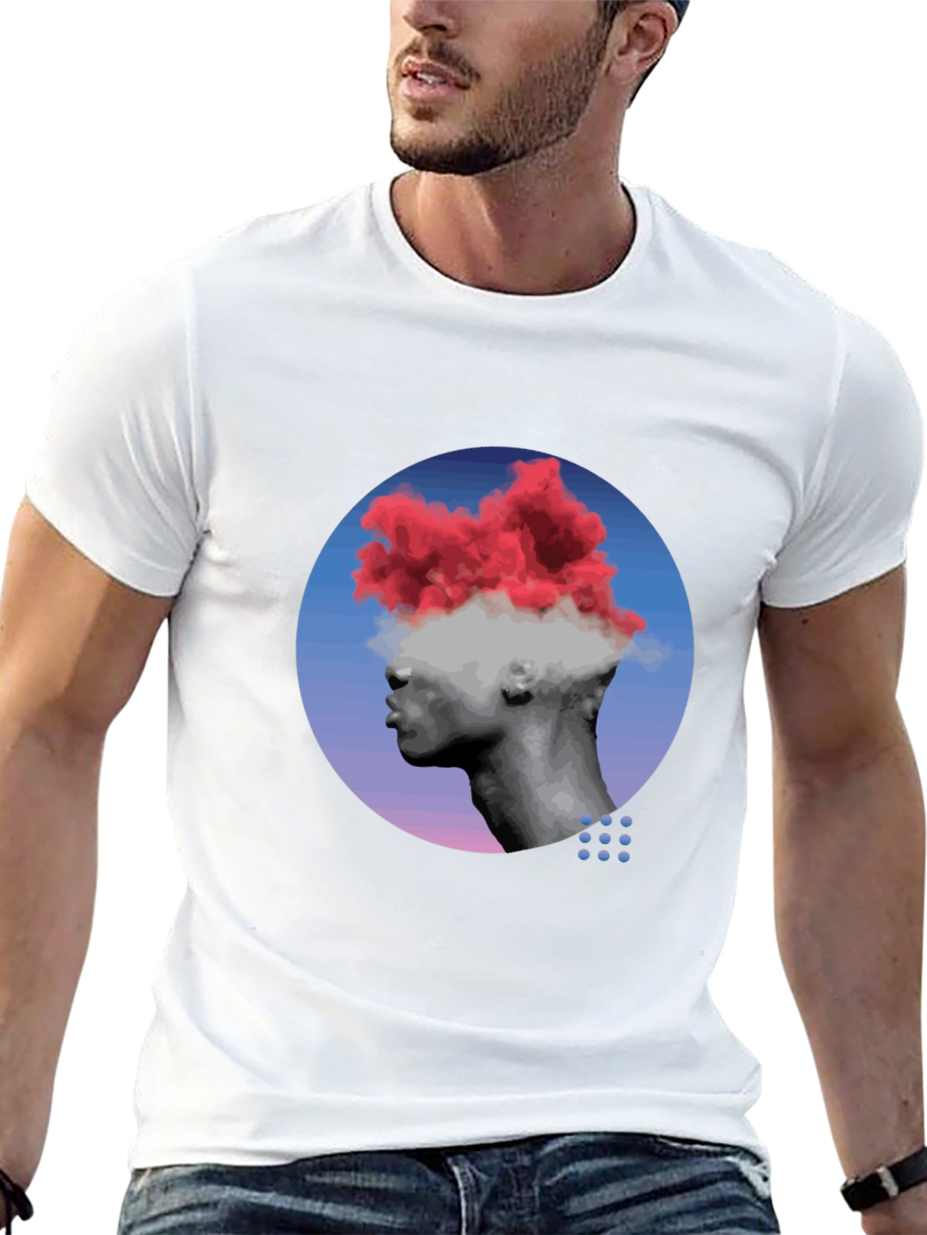 Abstract Head in the Clouds Graphic Tee