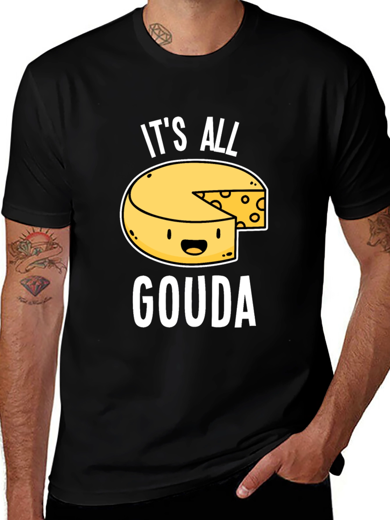 Its All Gouda T-Shirt - Funny Cheese Lover Tee
