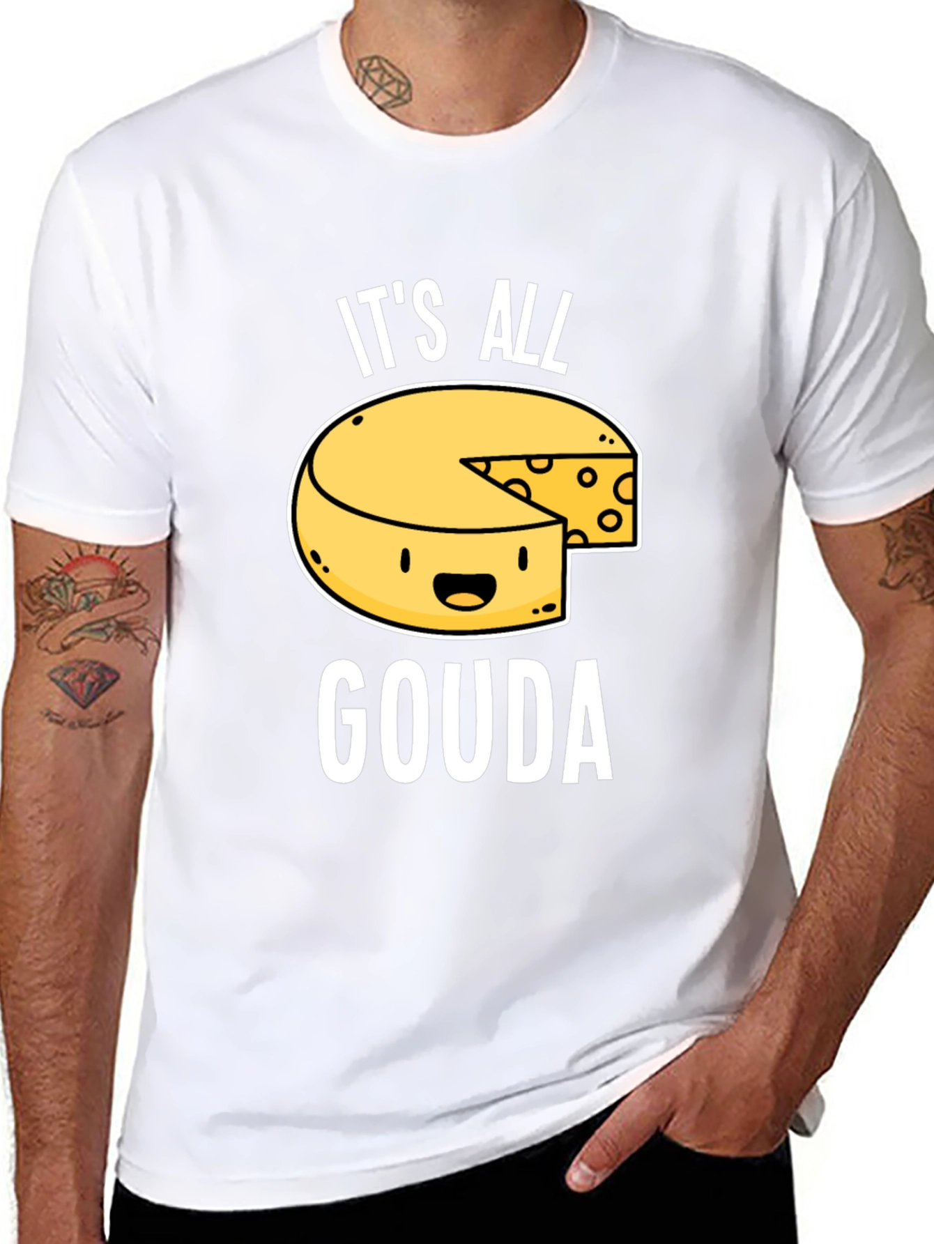 Its All Gouda T-Shirt - Funny Cheese Lover Tee