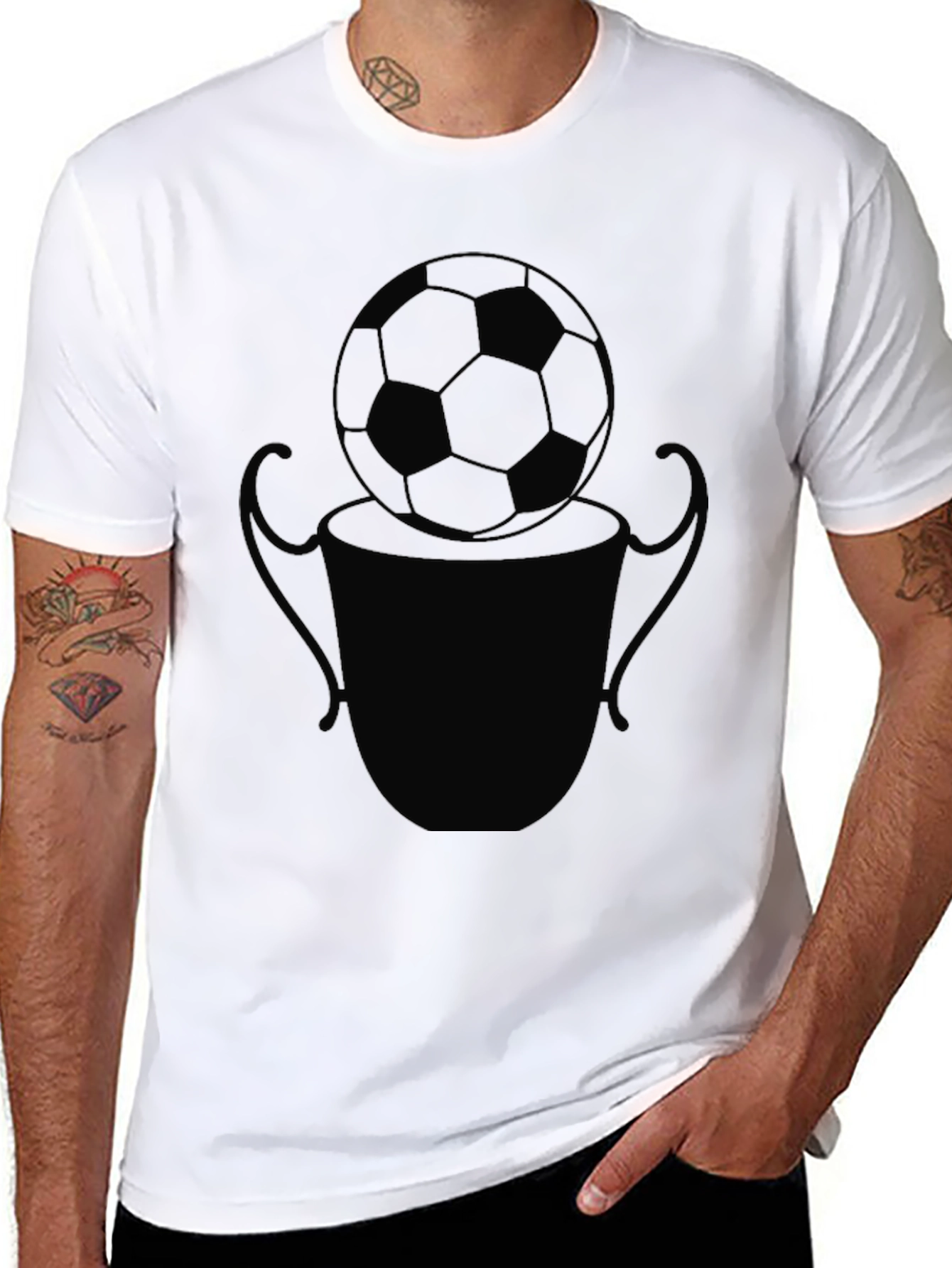 Soccer Trophy Graphic Tee - Black
