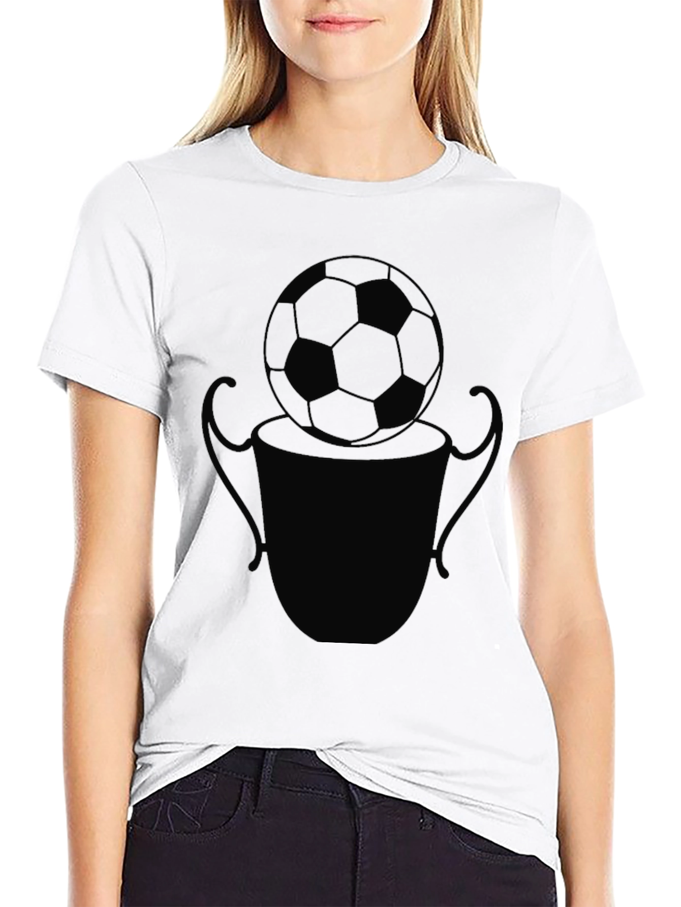 Soccer Trophy Graphic Tee - Black