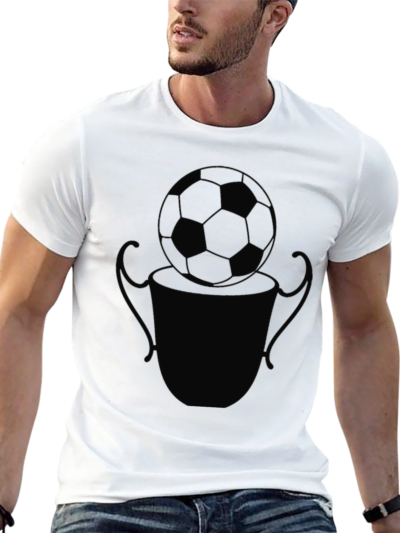 Soccer Trophy Graphic Tee - Black