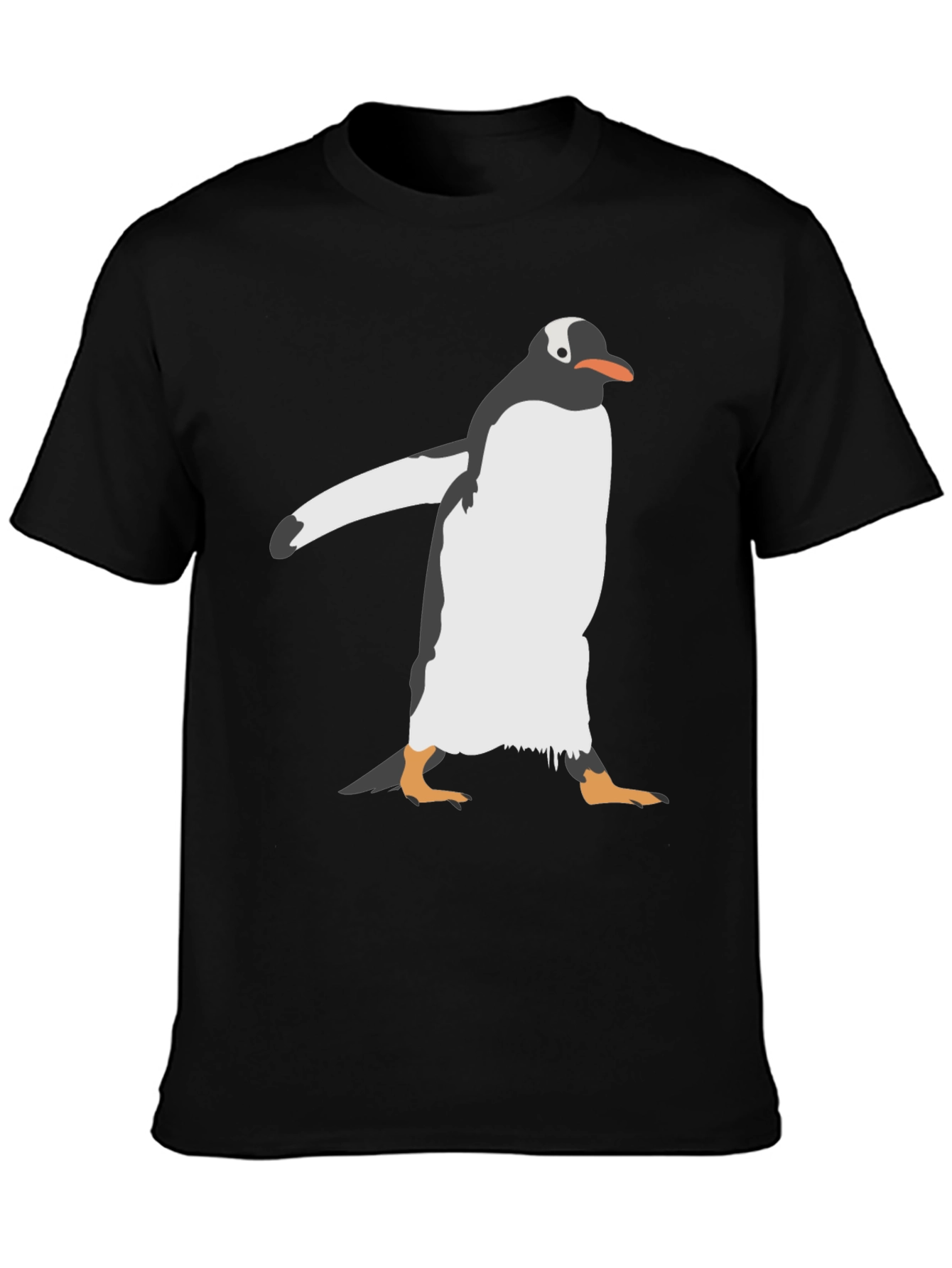 Penguin Graphic Print Black T-Shirt