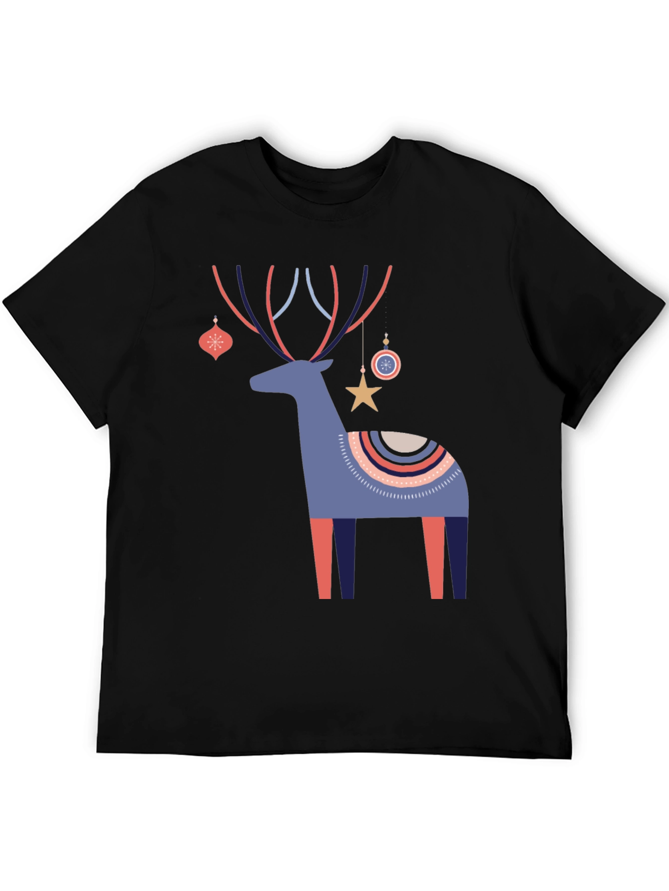 Festive Reindeer Graphic Tee - Holiday Cheer