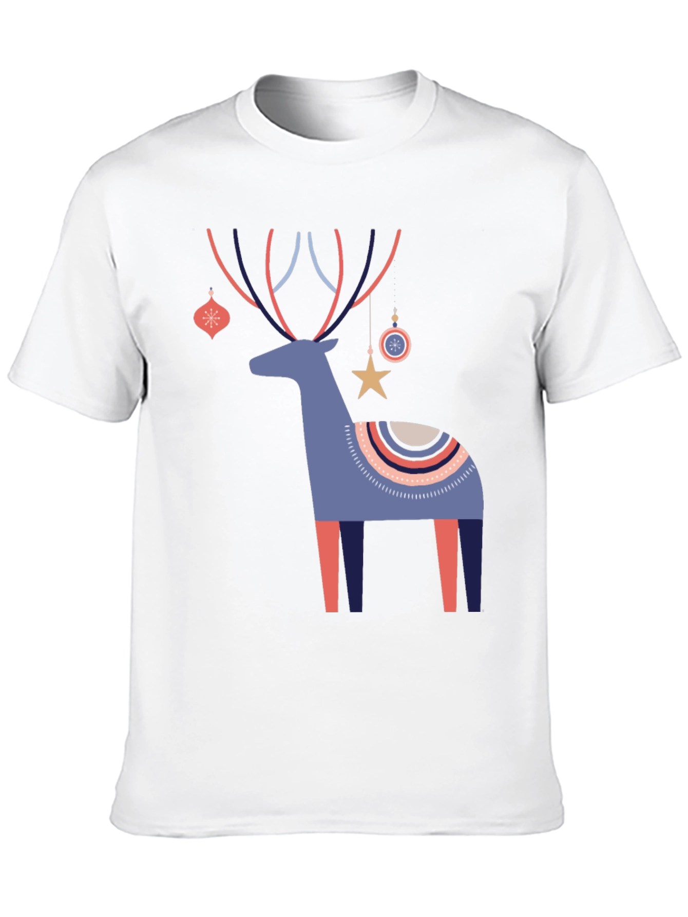 Festive Reindeer Graphic Tee - Holiday Cheer