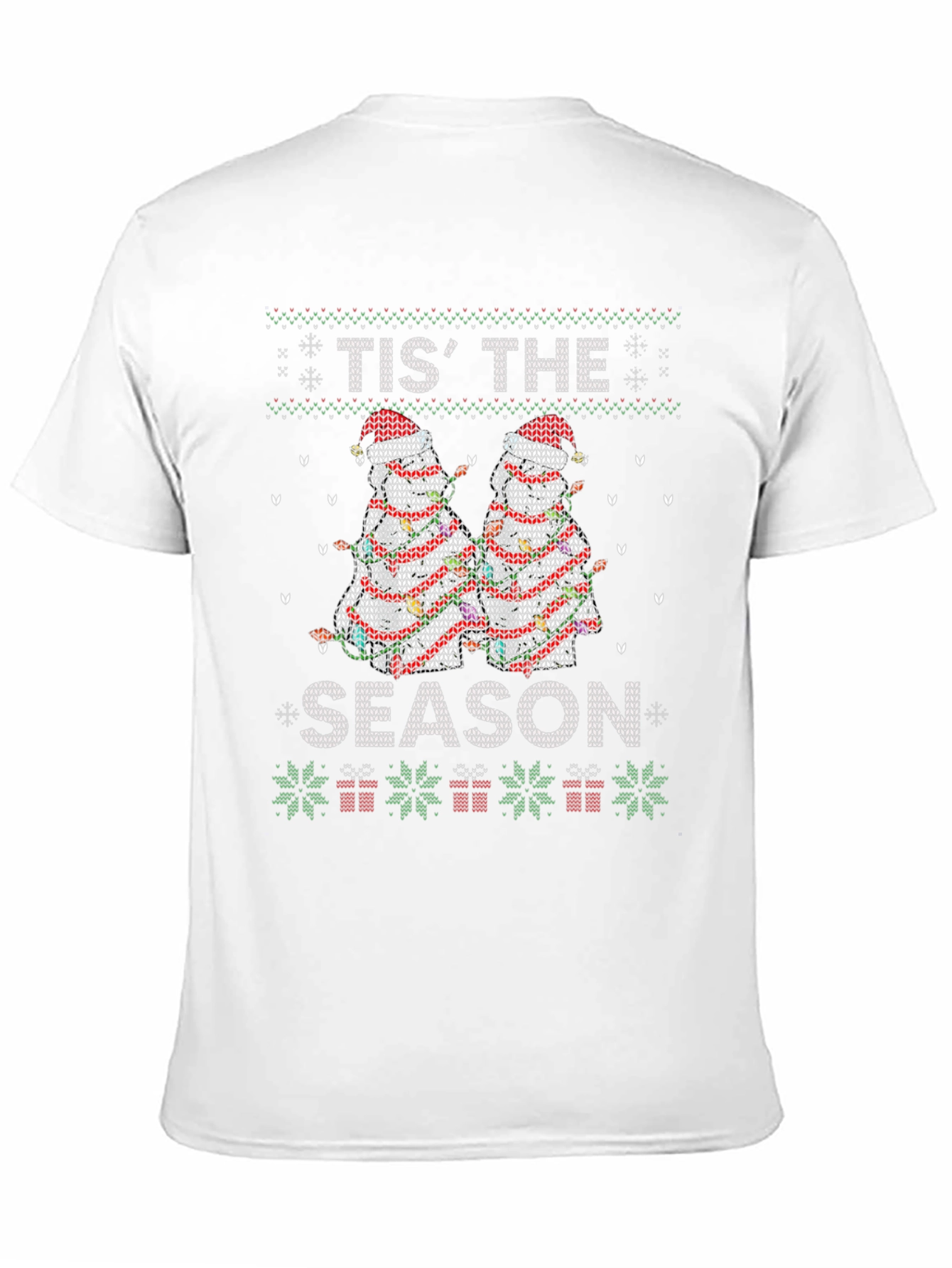 Holiday Llama T-Shirt: Tis the Season Knit Design