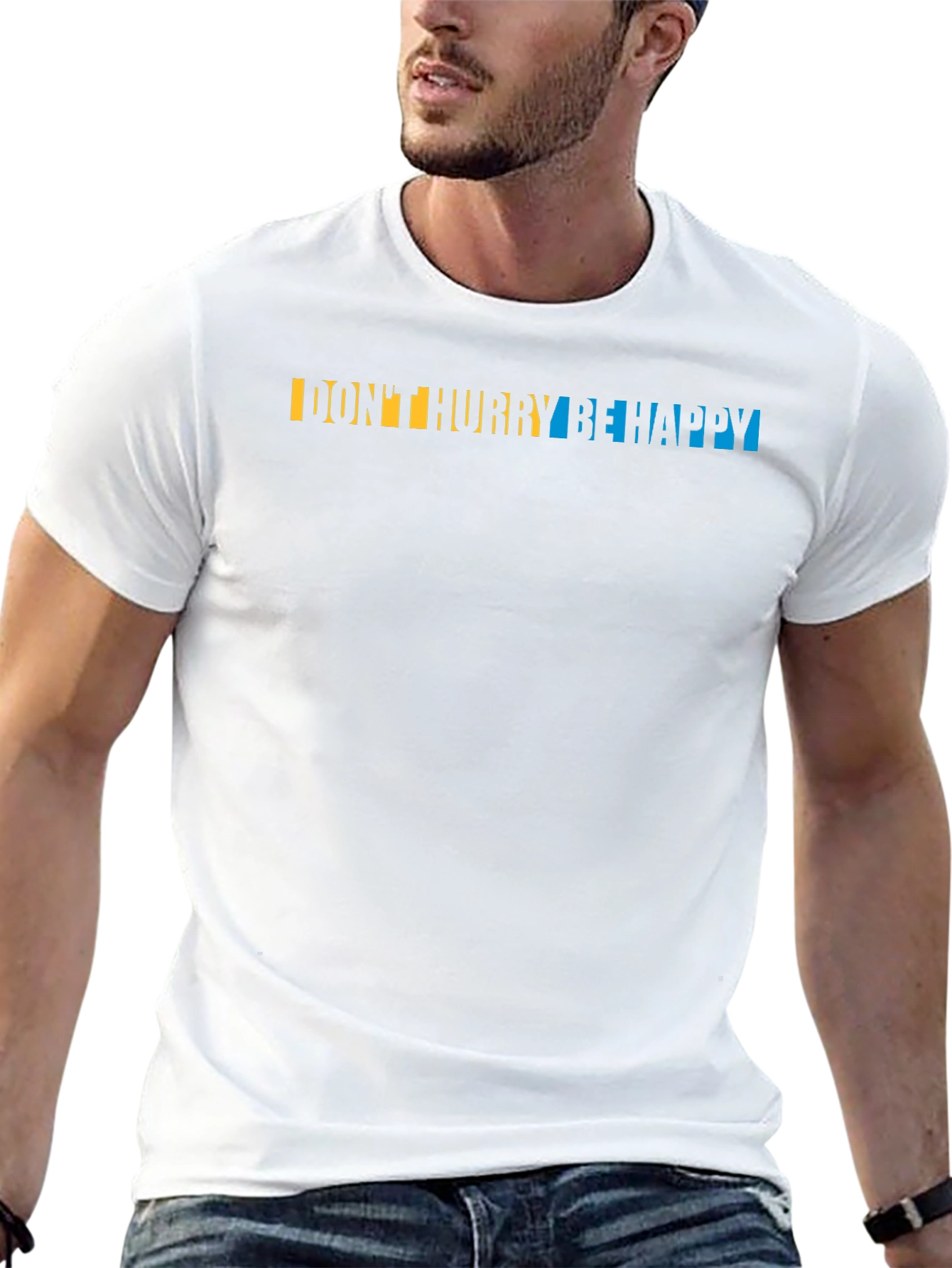 Dont Worry Be Happy T-Shirt - Graphic Print