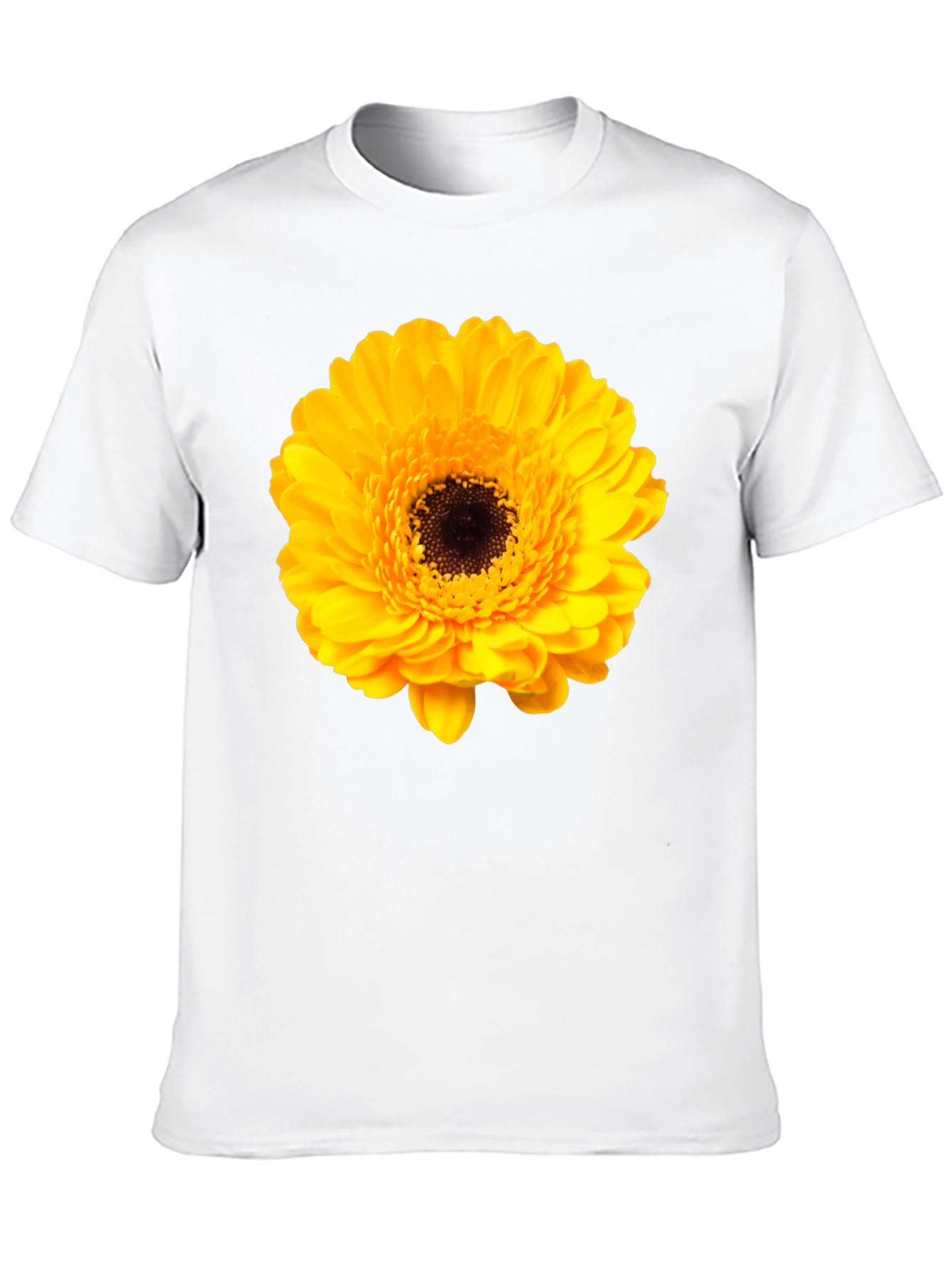 Floral Graphic Tee: Yellow Gerbera T-Shirt