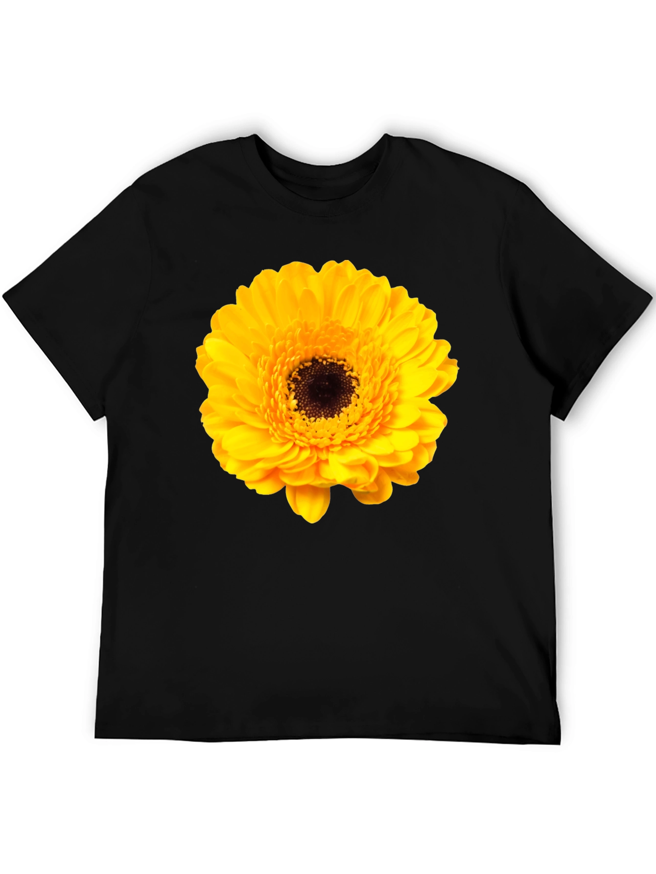 Floral Graphic Tee: Yellow Gerbera T-Shirt