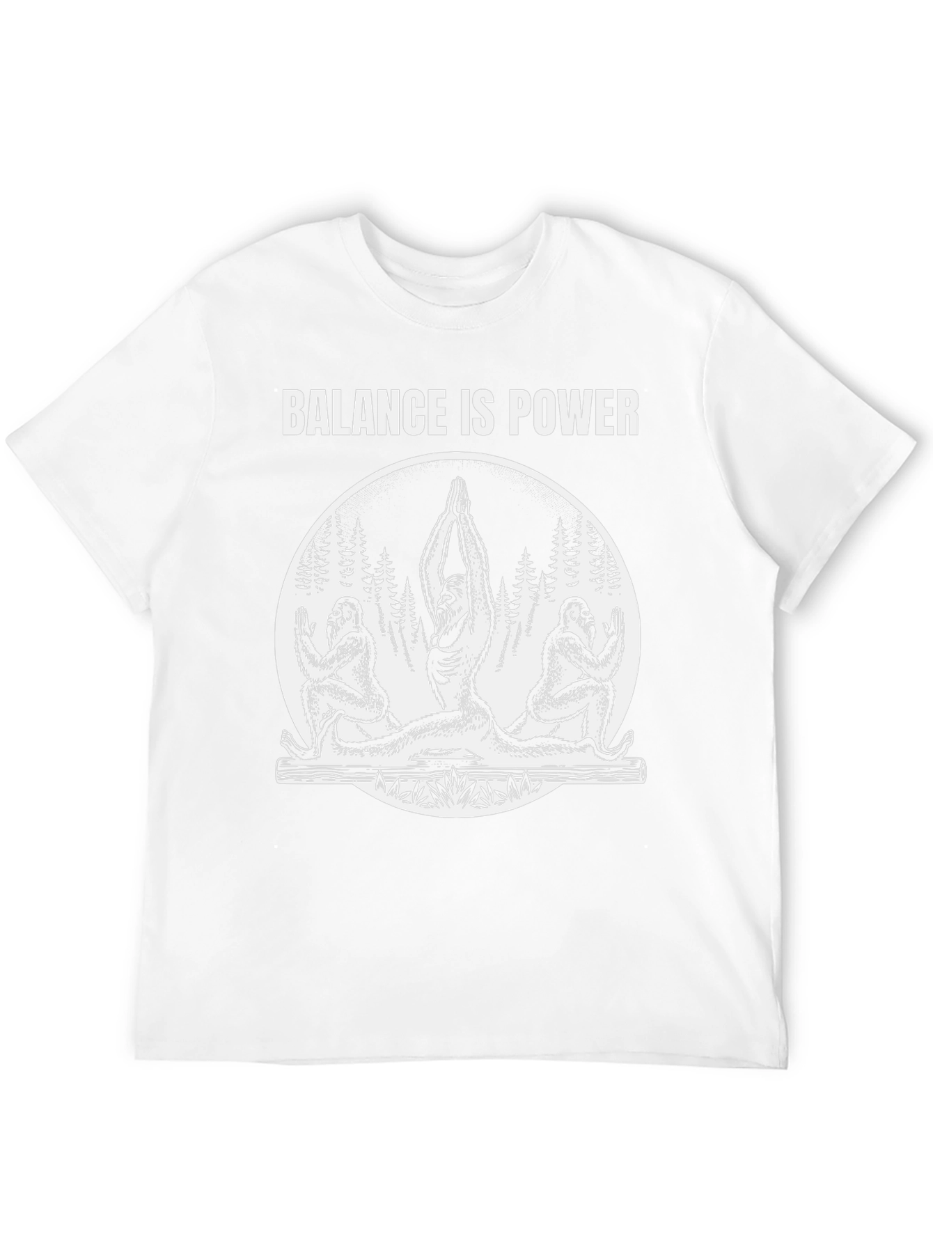 Balance Is Power Bigfoot Yoga Tee