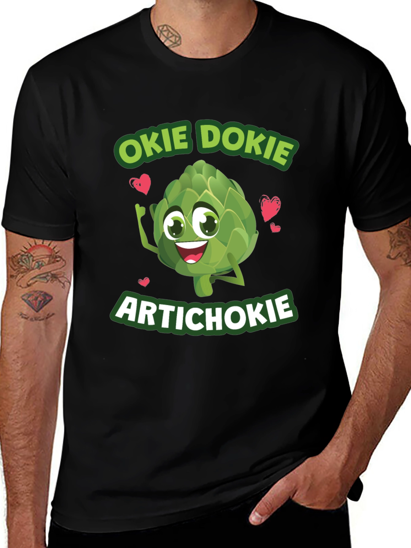 Okie Dokie Artichokie Black Graphic T-Shirt
