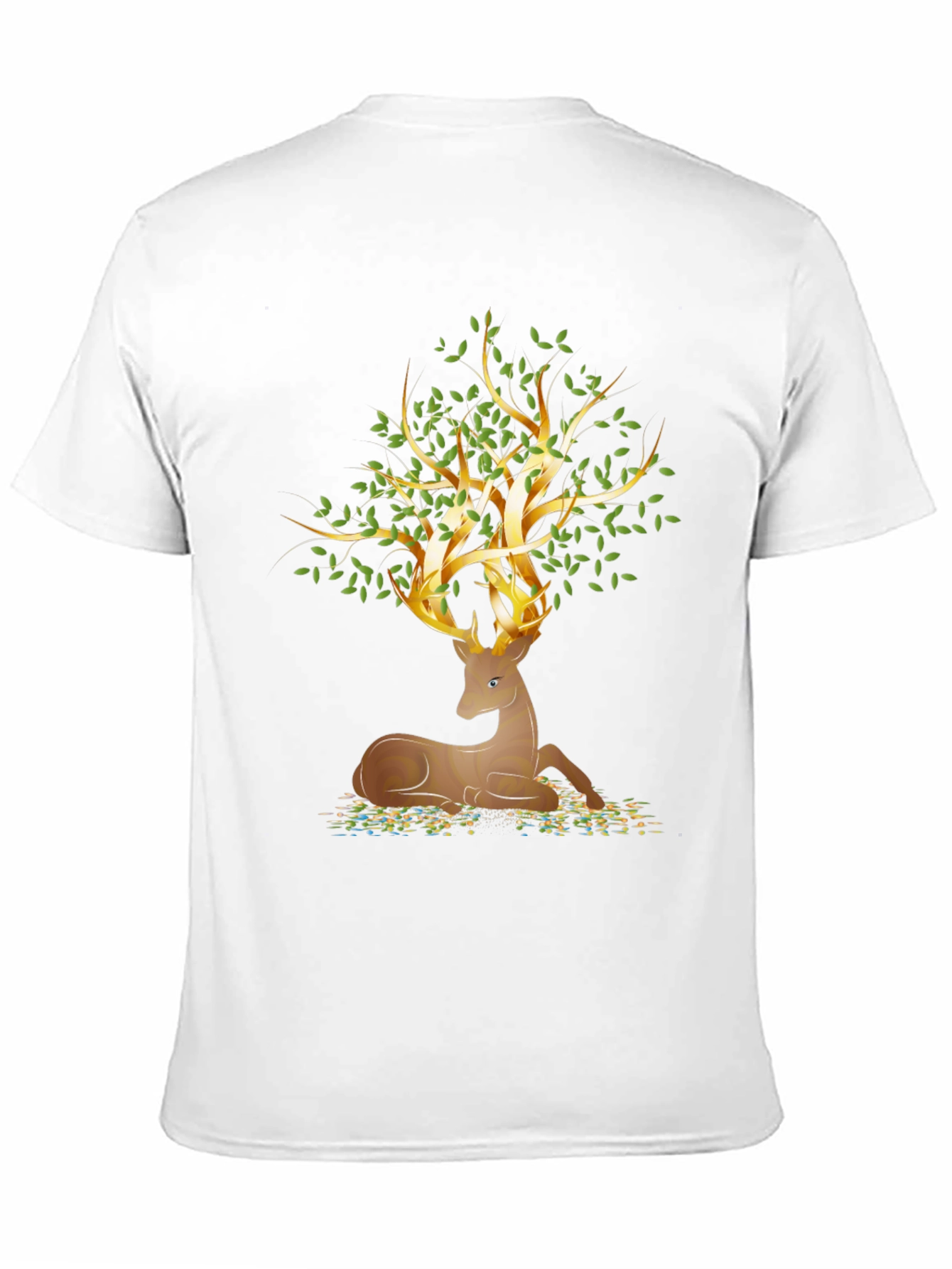 Deer Tree Graphic Tee - Nature Inspired Style