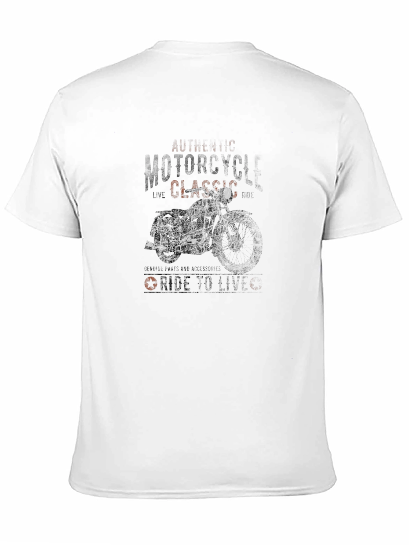 Classic Motorcycle Graphic Tee - Ride to Live