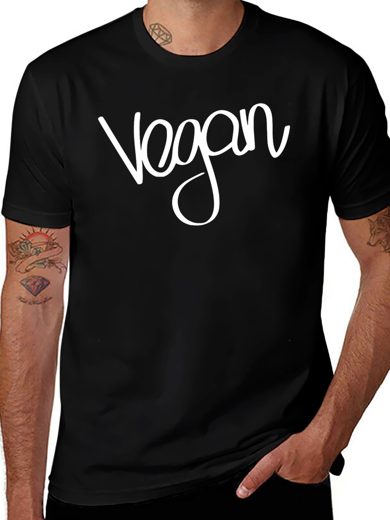 Vegan Graphic T-Shirt - Black Unisex Tee