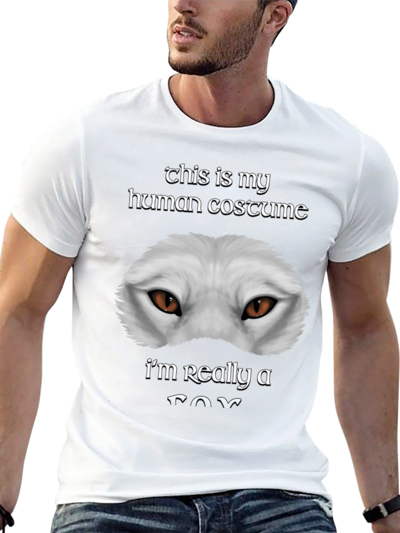 Human Costume Funny Fox T-Shirt